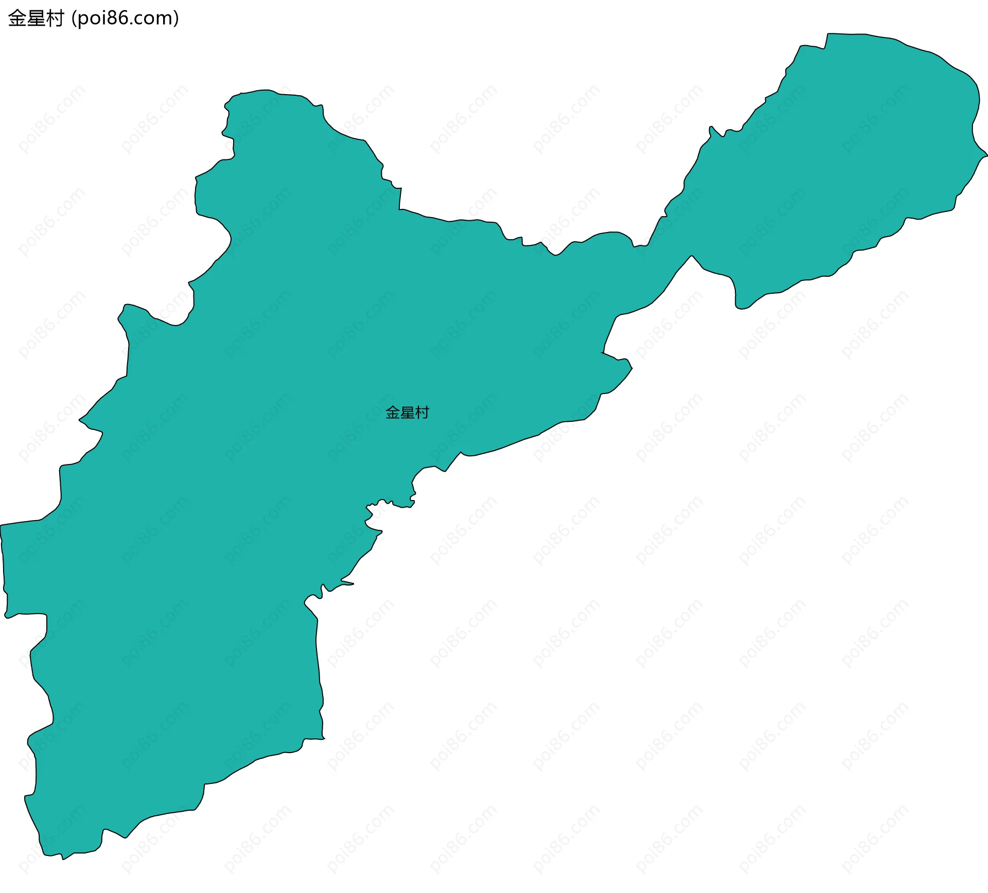 金星村边界地图