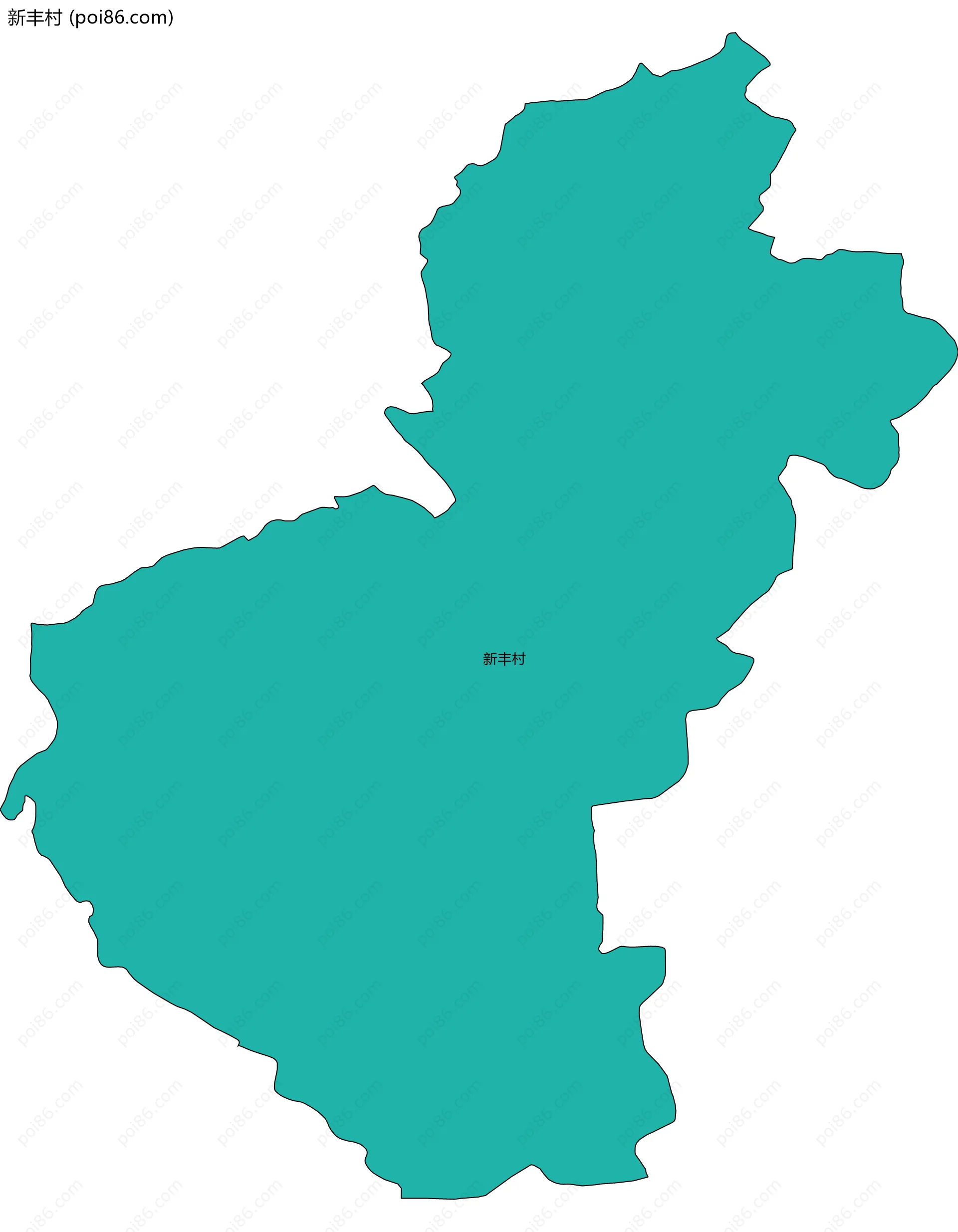 新丰村边界地图