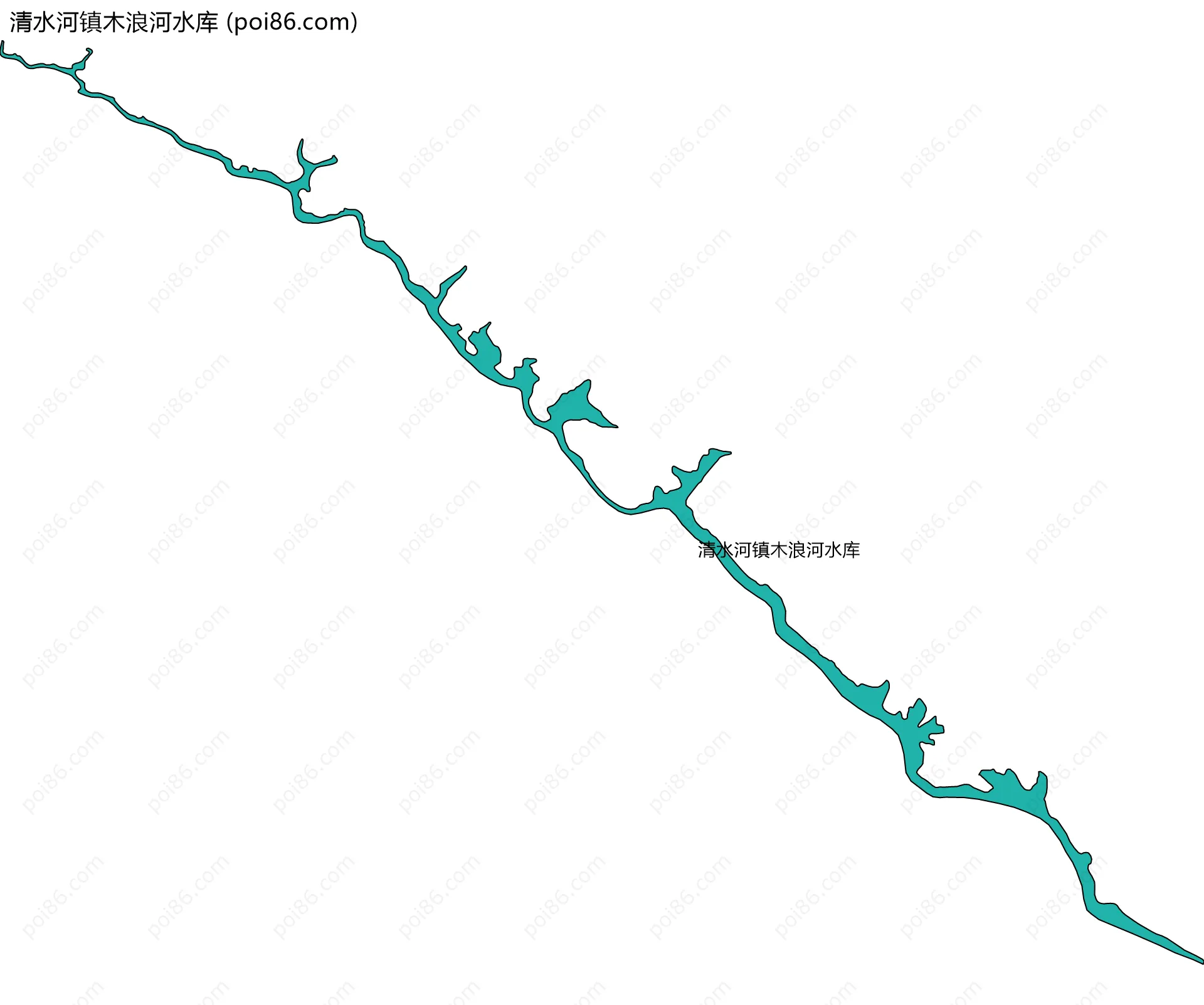 清水河镇木浪河水库边界地图