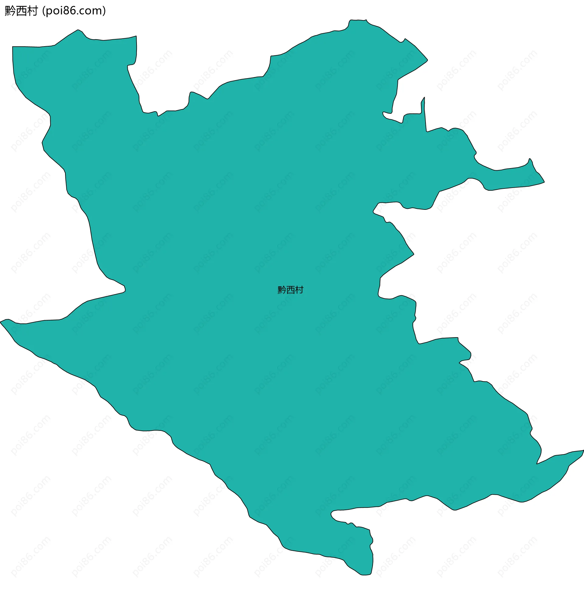 黔西村边界地图