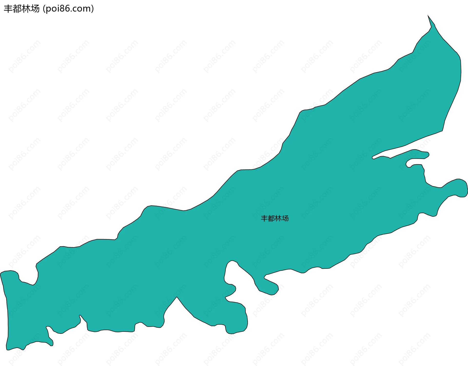 丰都林场边界地图