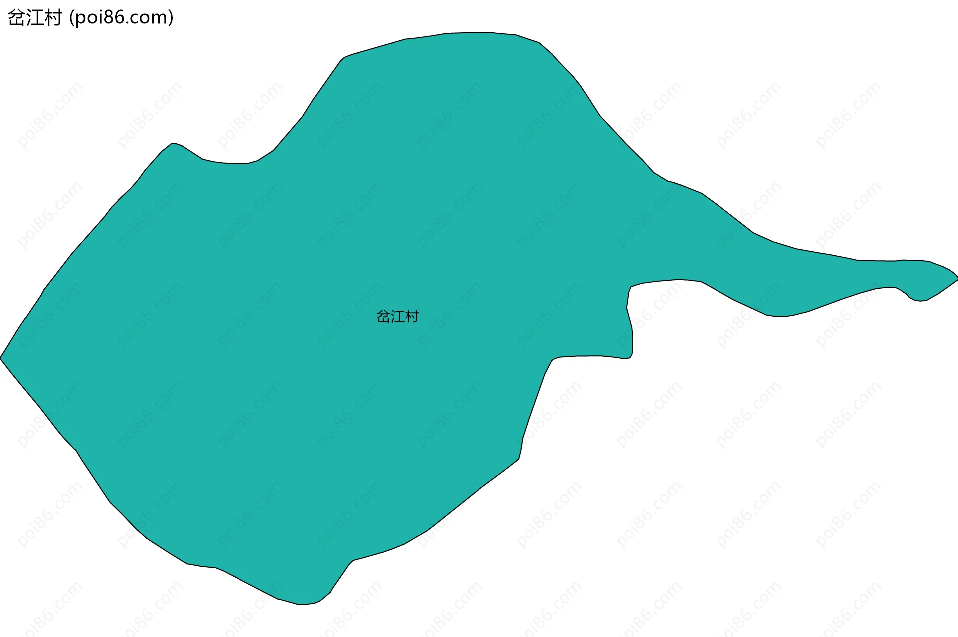 岔江村边界地图