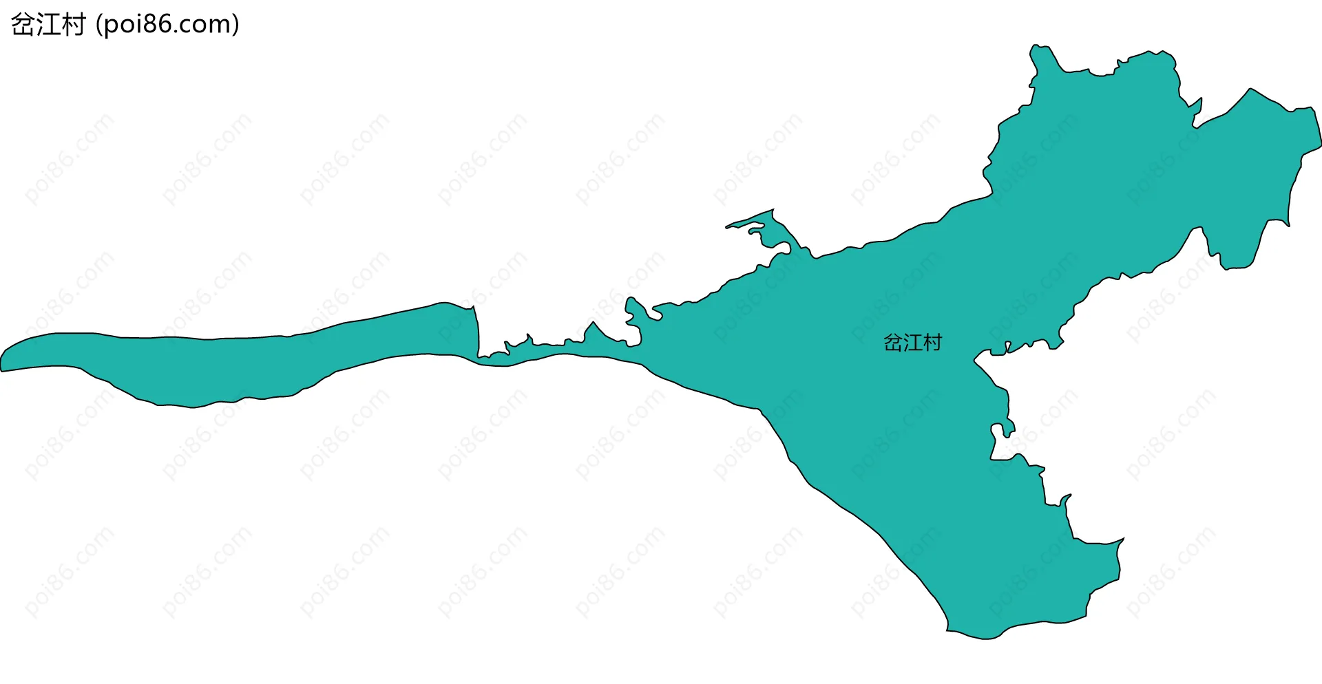 岔江村边界地图