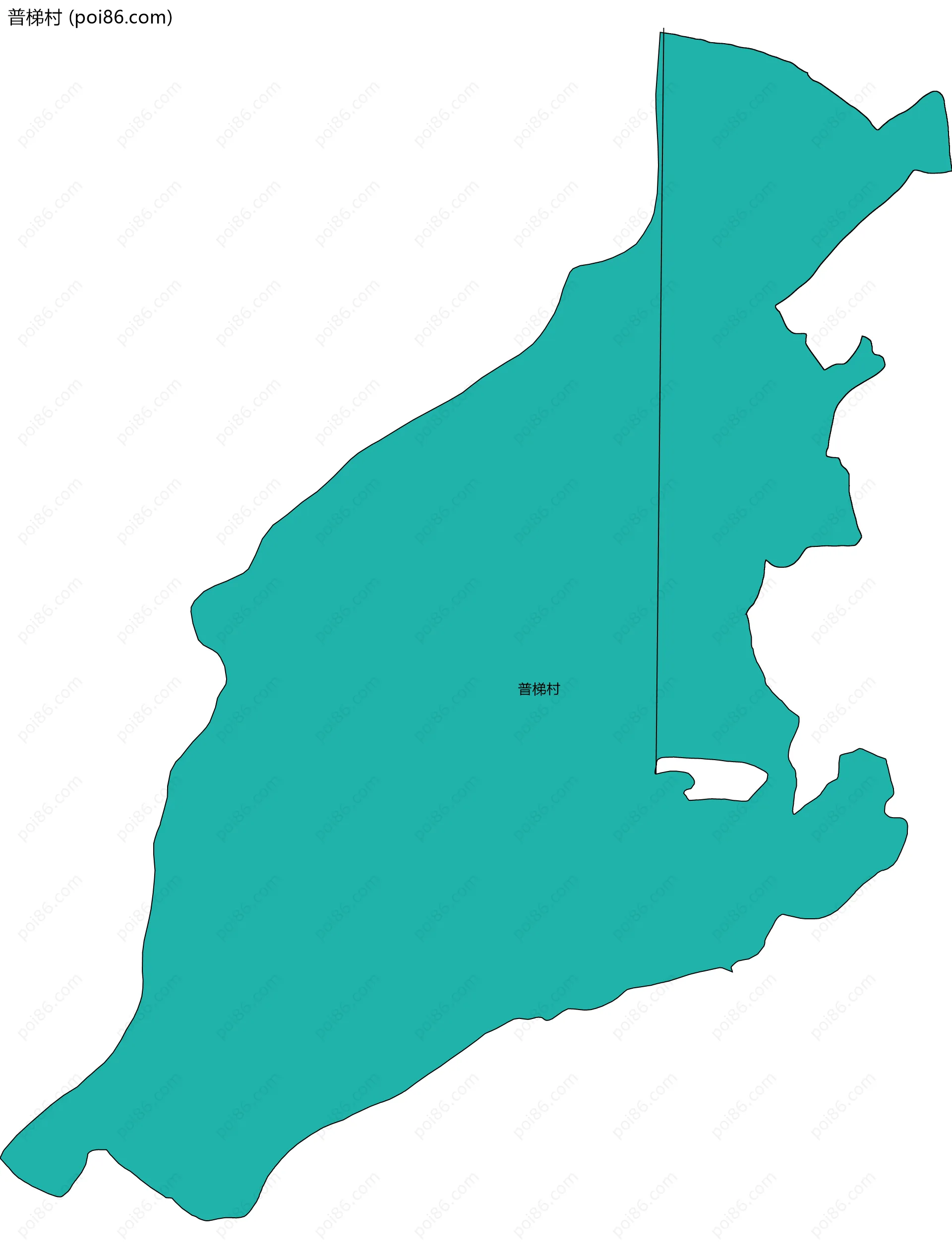 普梯村边界地图