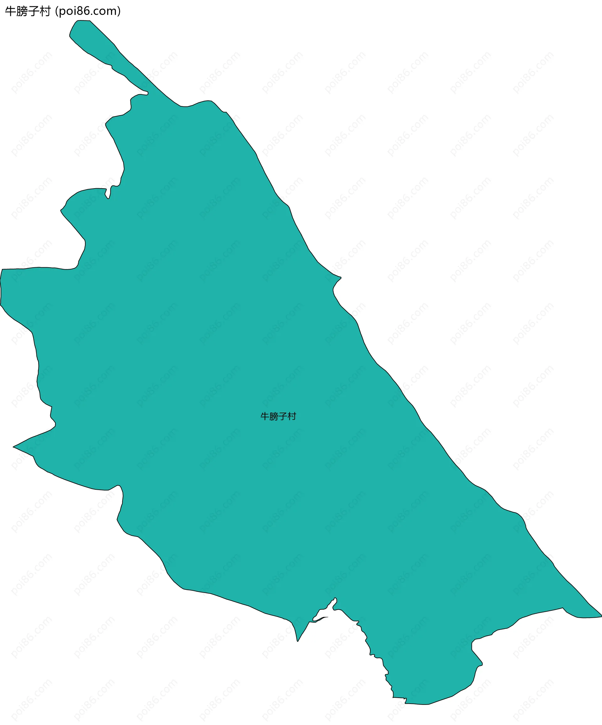 牛膀子村边界地图