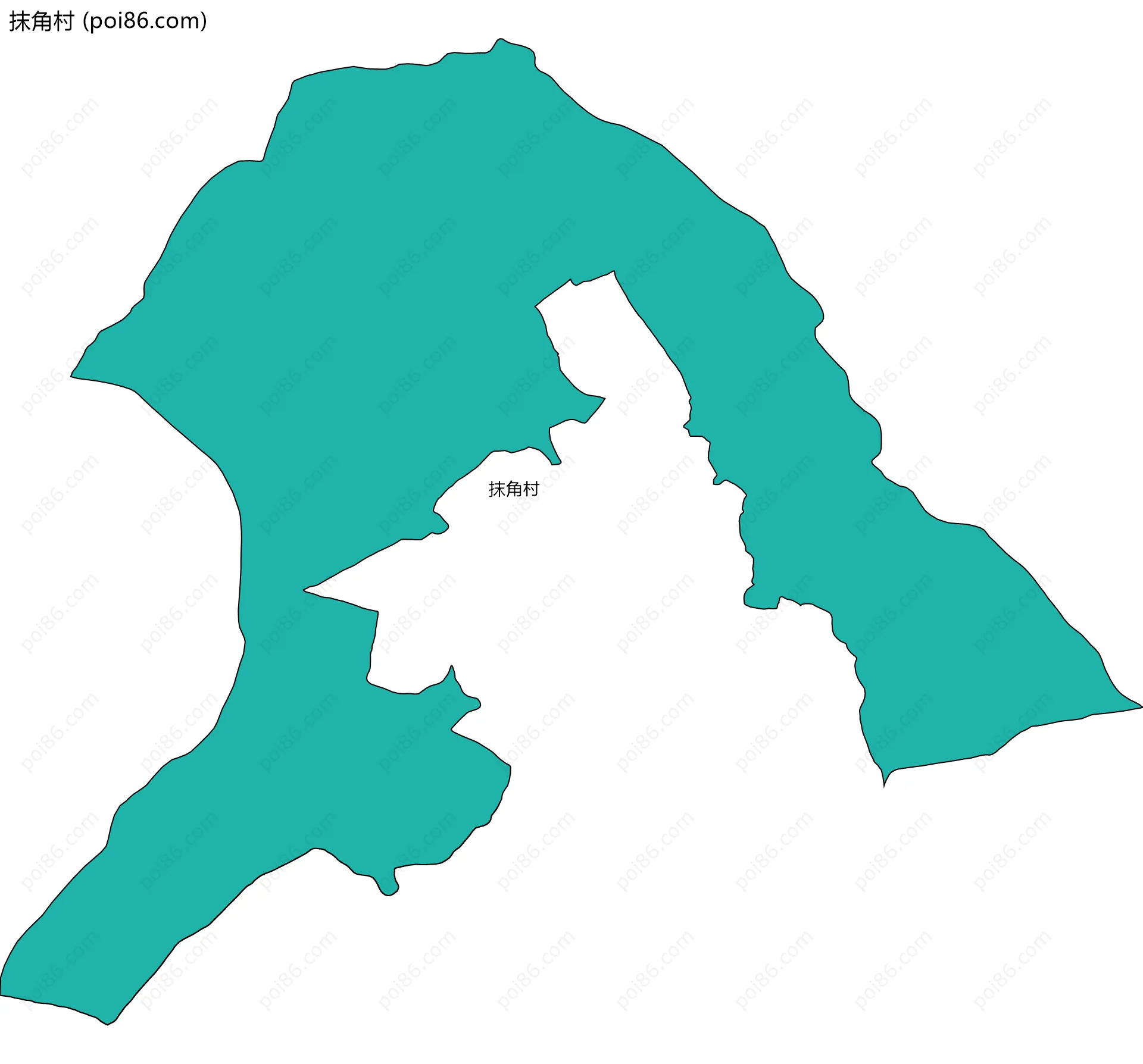 抹角村边界地图