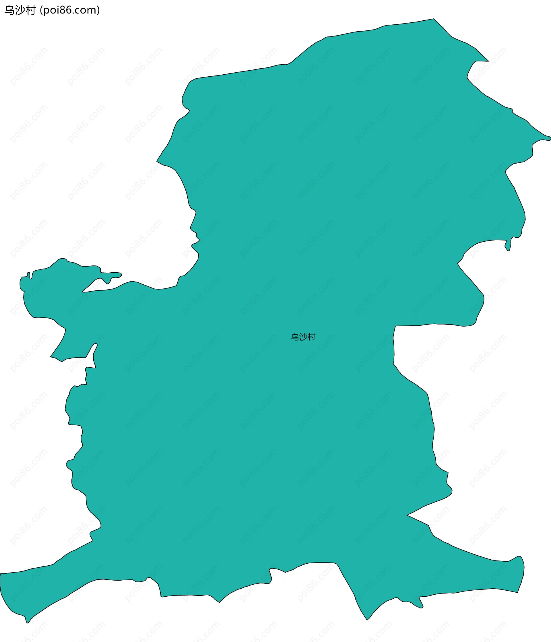 乌沙村边界地图