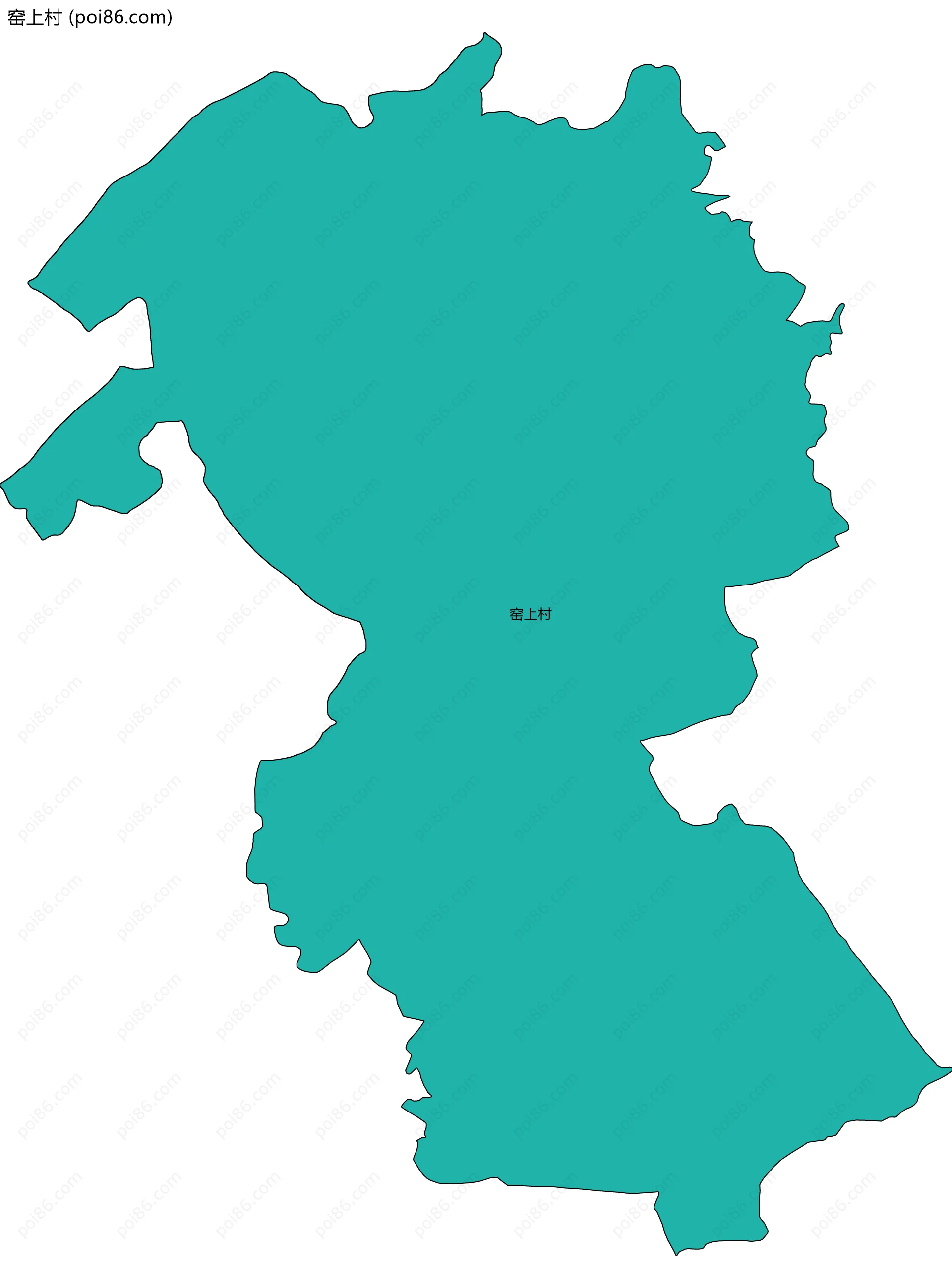 窑上村边界地图