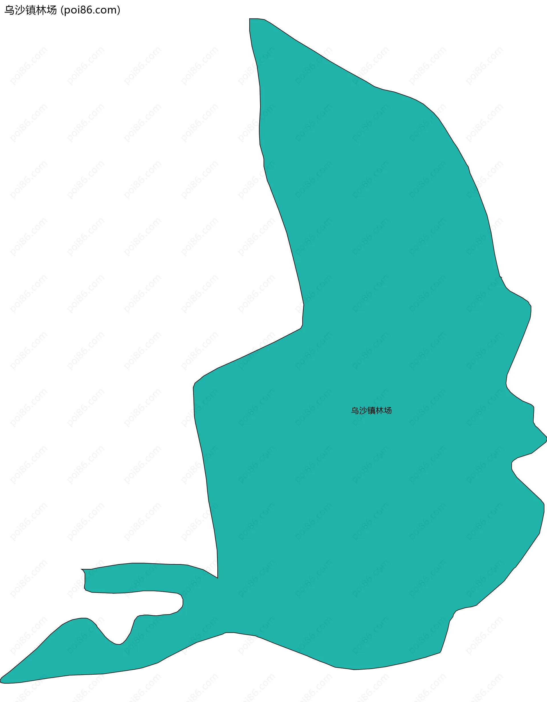 乌沙镇林场边界地图