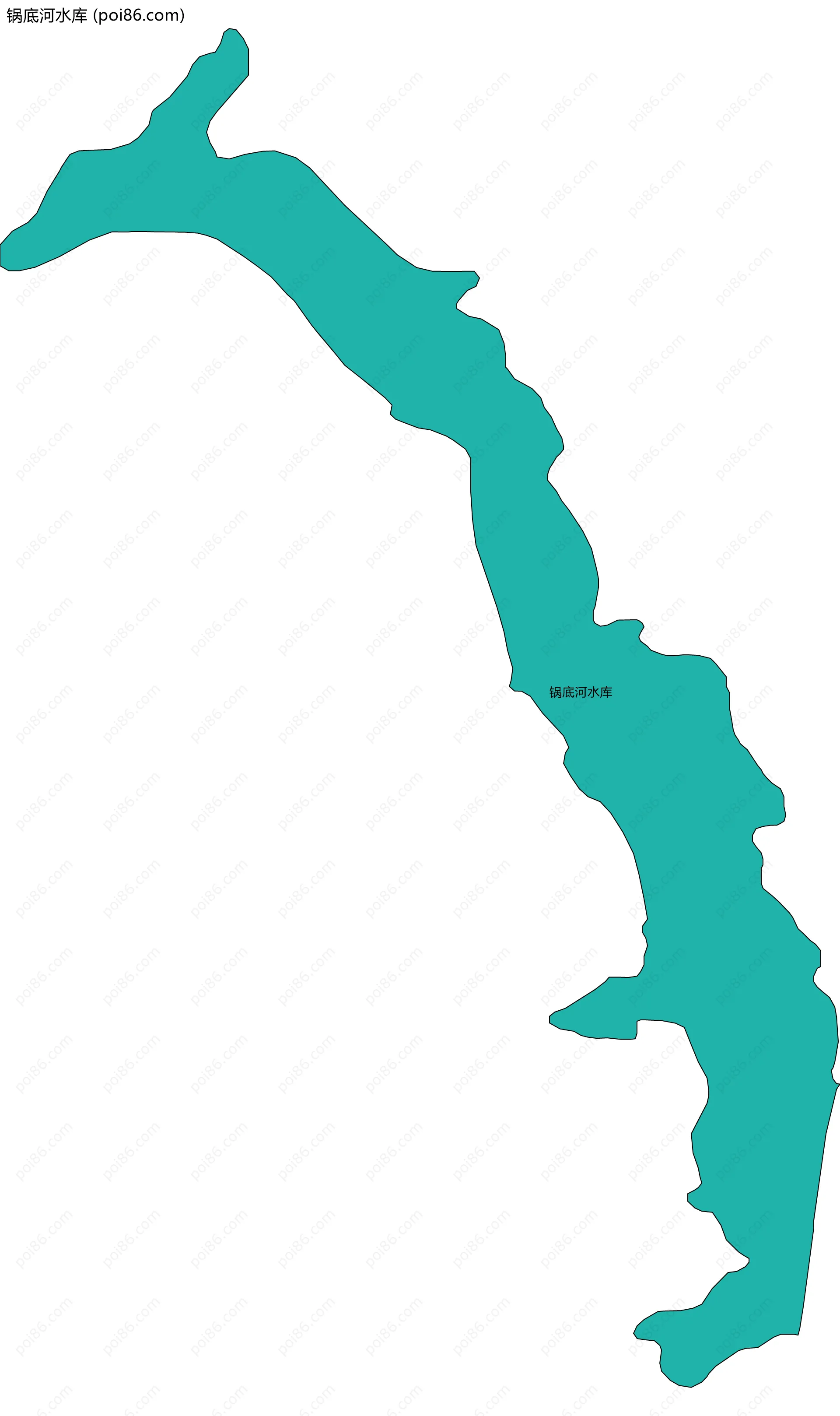 锅底河水库边界地图