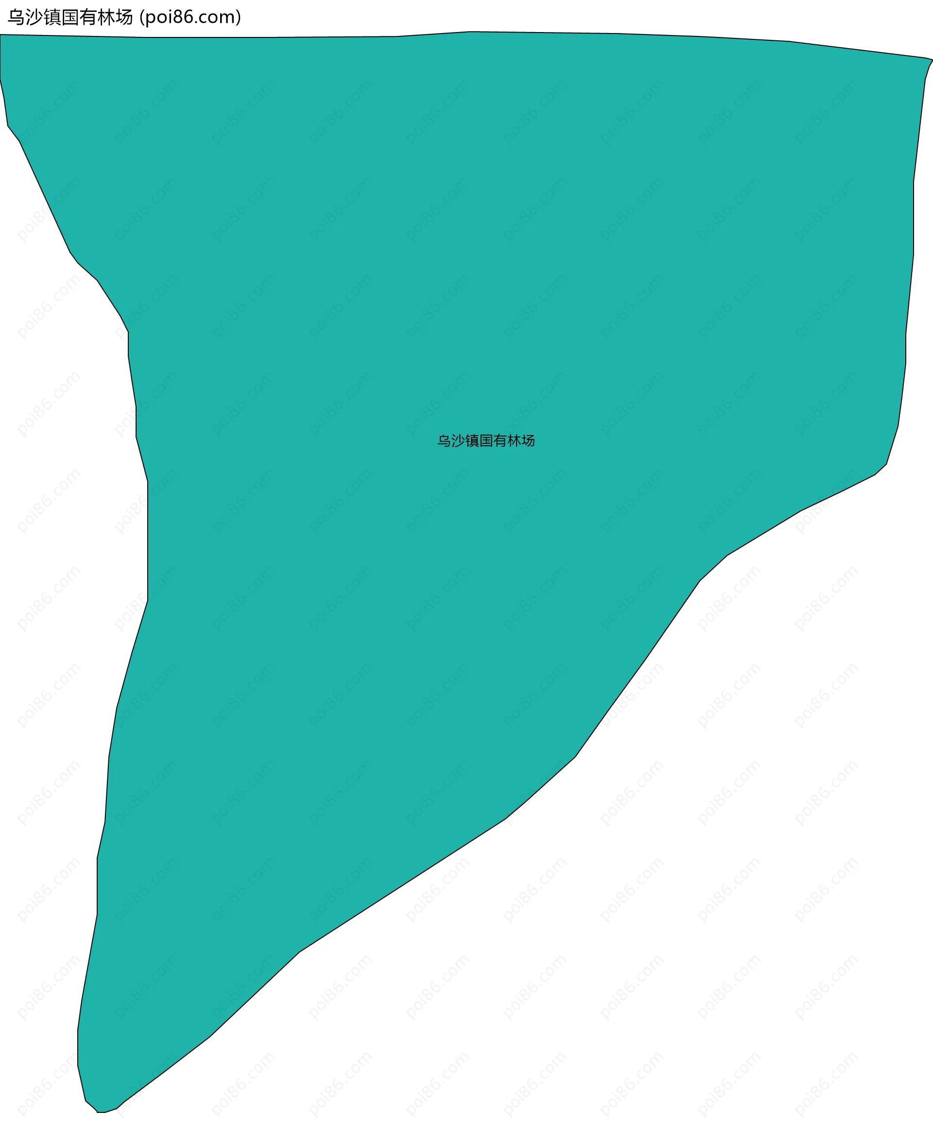 乌沙镇国有林场边界地图