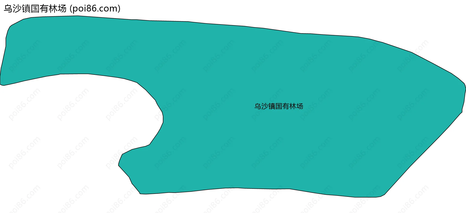 乌沙镇国有林场边界地图