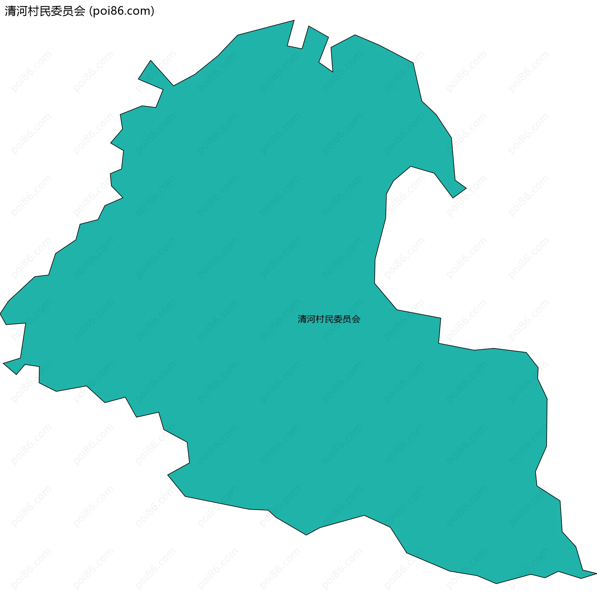 清河村民委员会边界地图