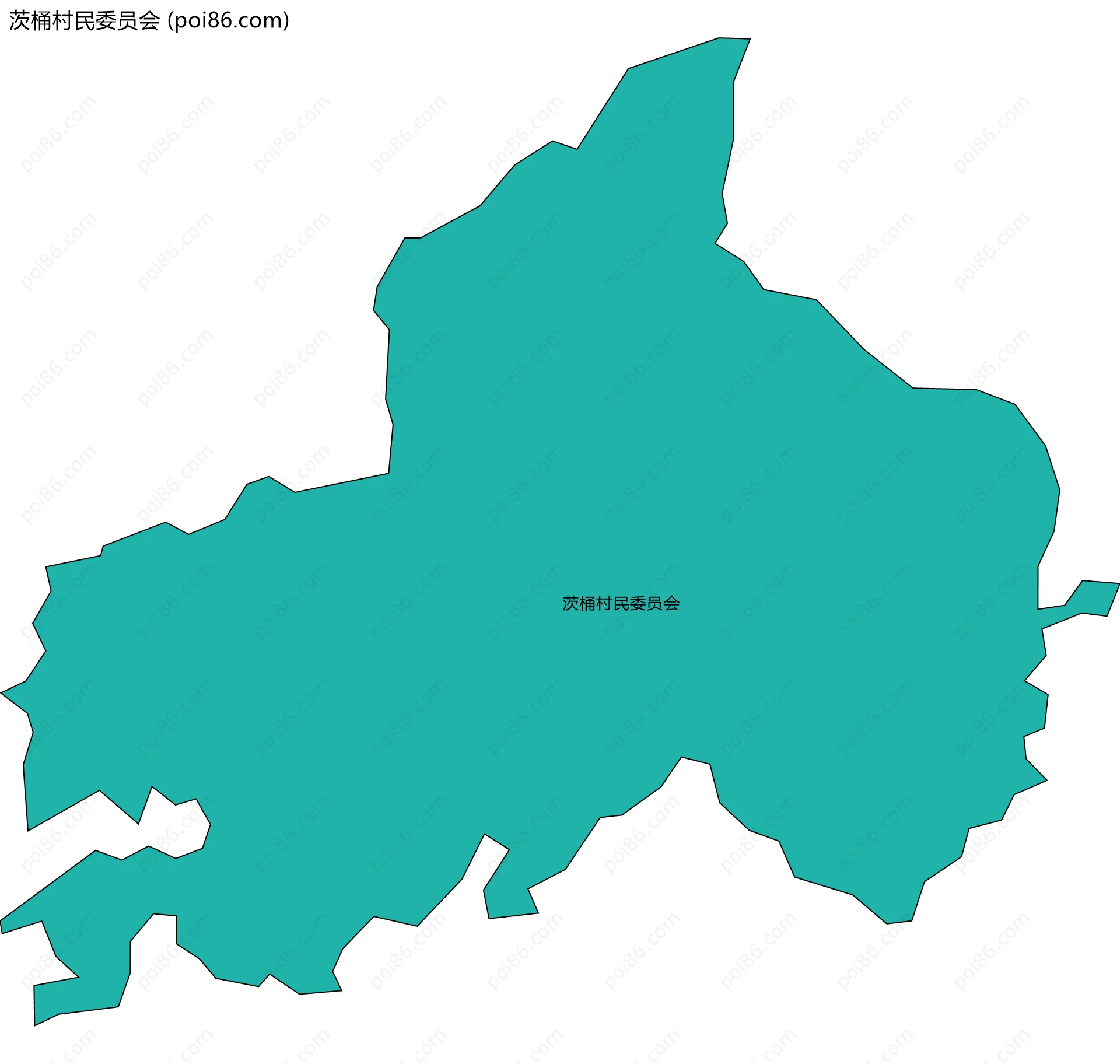 茨桶村民委员会边界地图