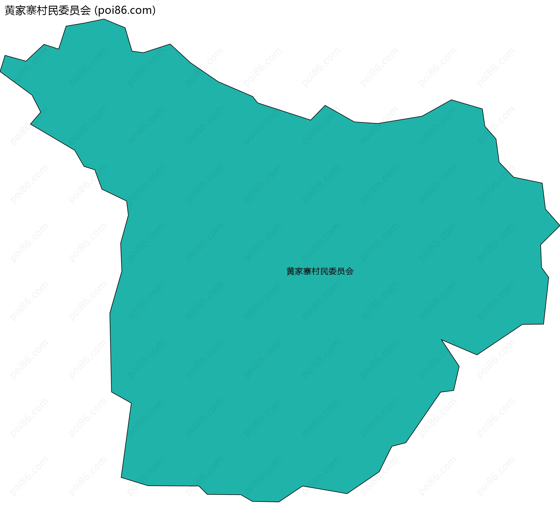 黄家寨村民委员会边界地图