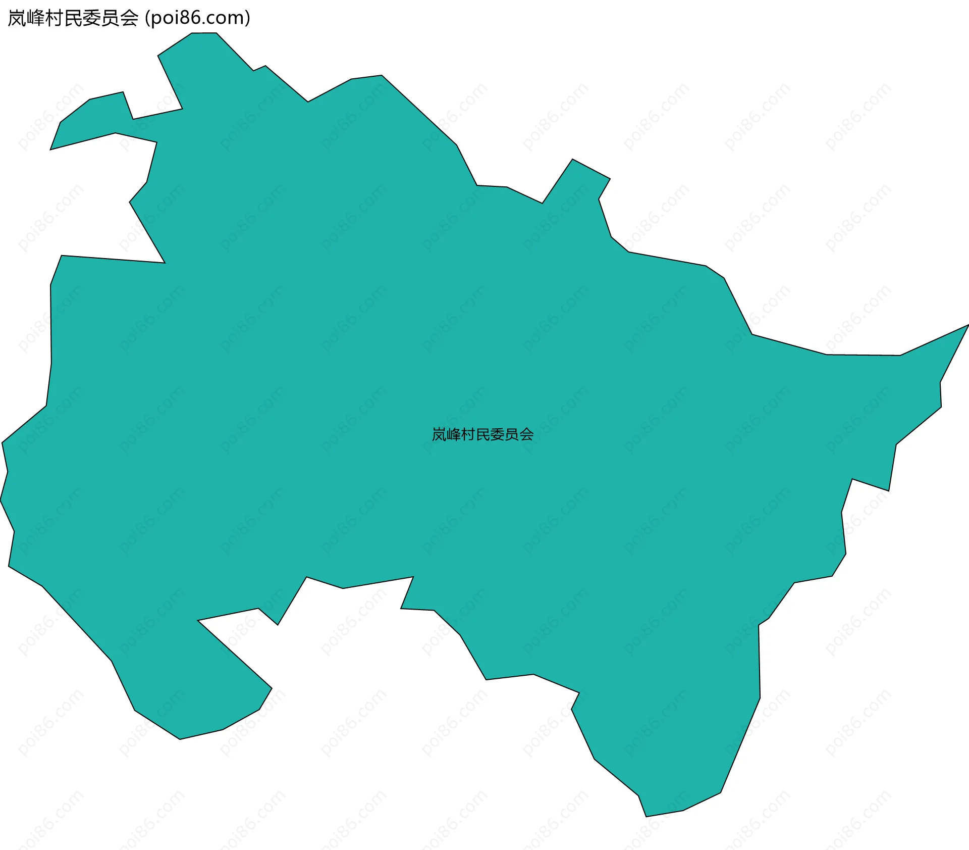 岚峰村民委员会边界地图