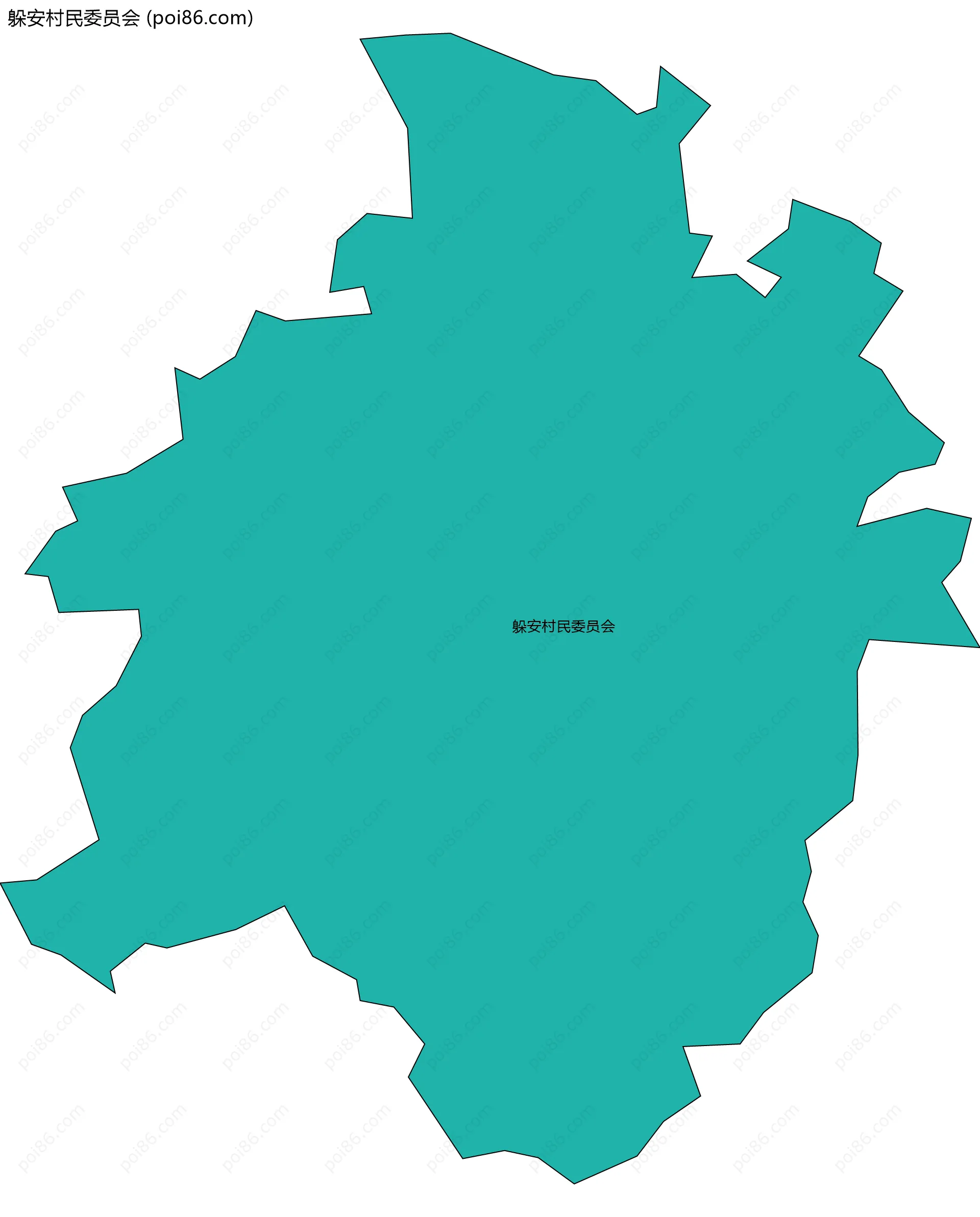 躲安村民委员会边界地图