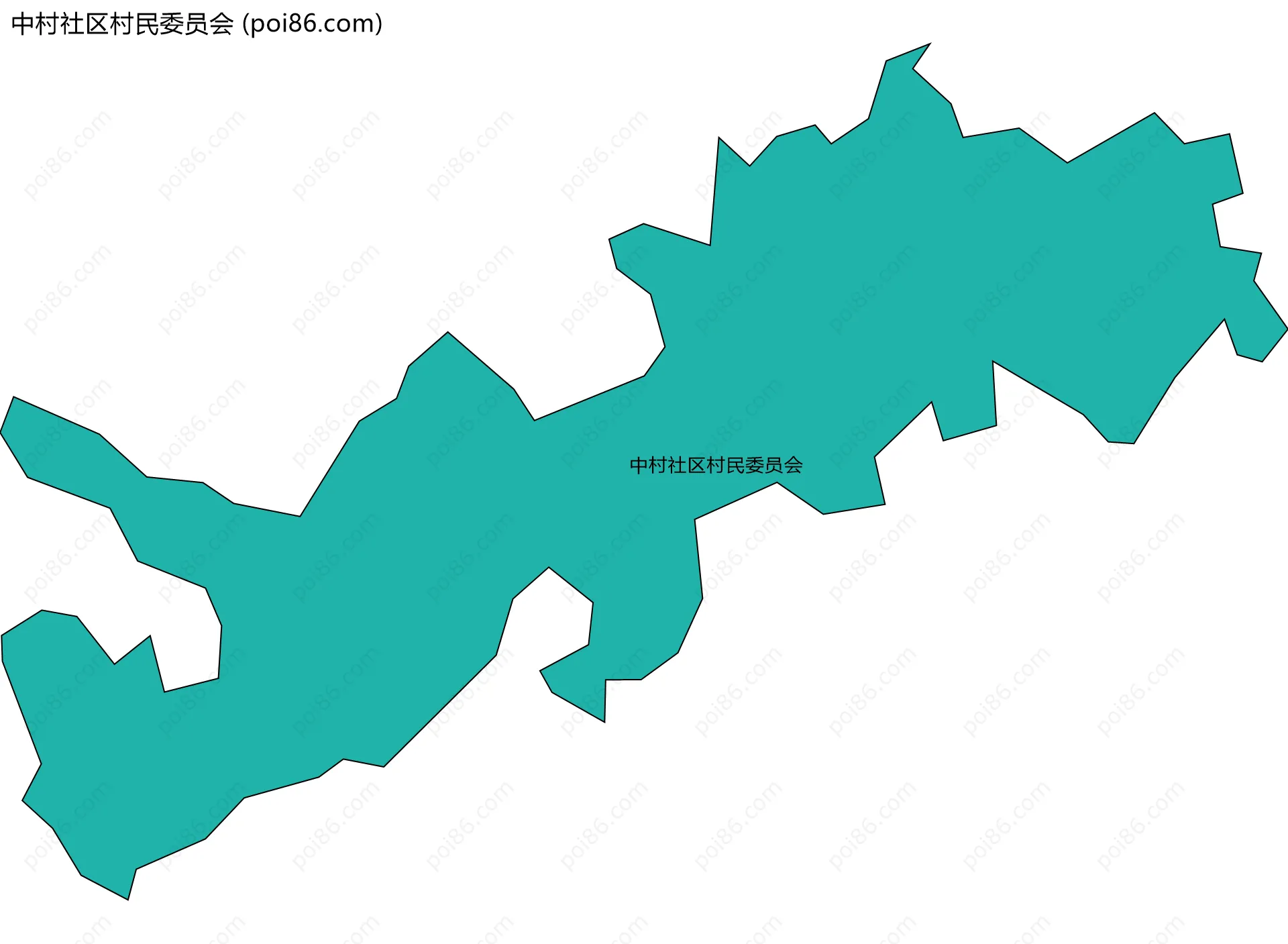 中村社区村民委员会边界地图