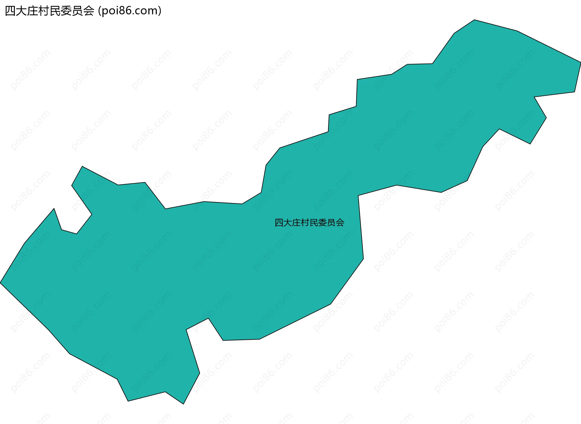 四大庄村民委员会边界地图