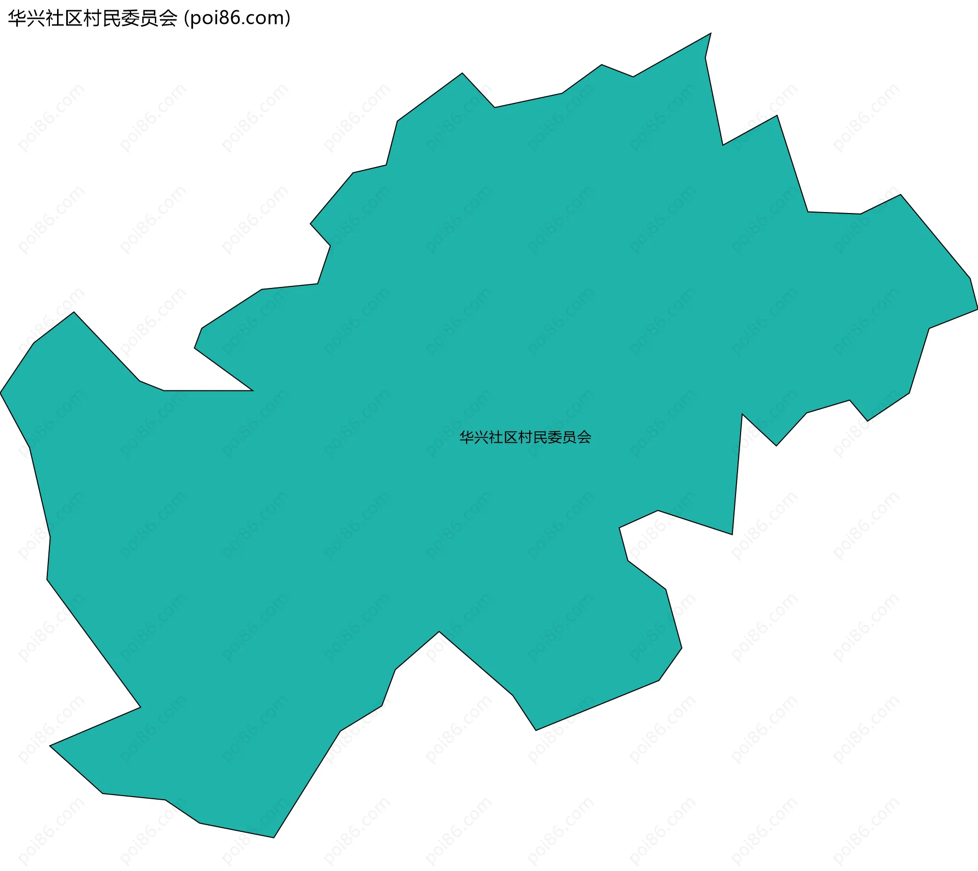 华兴社区村民委员会边界地图