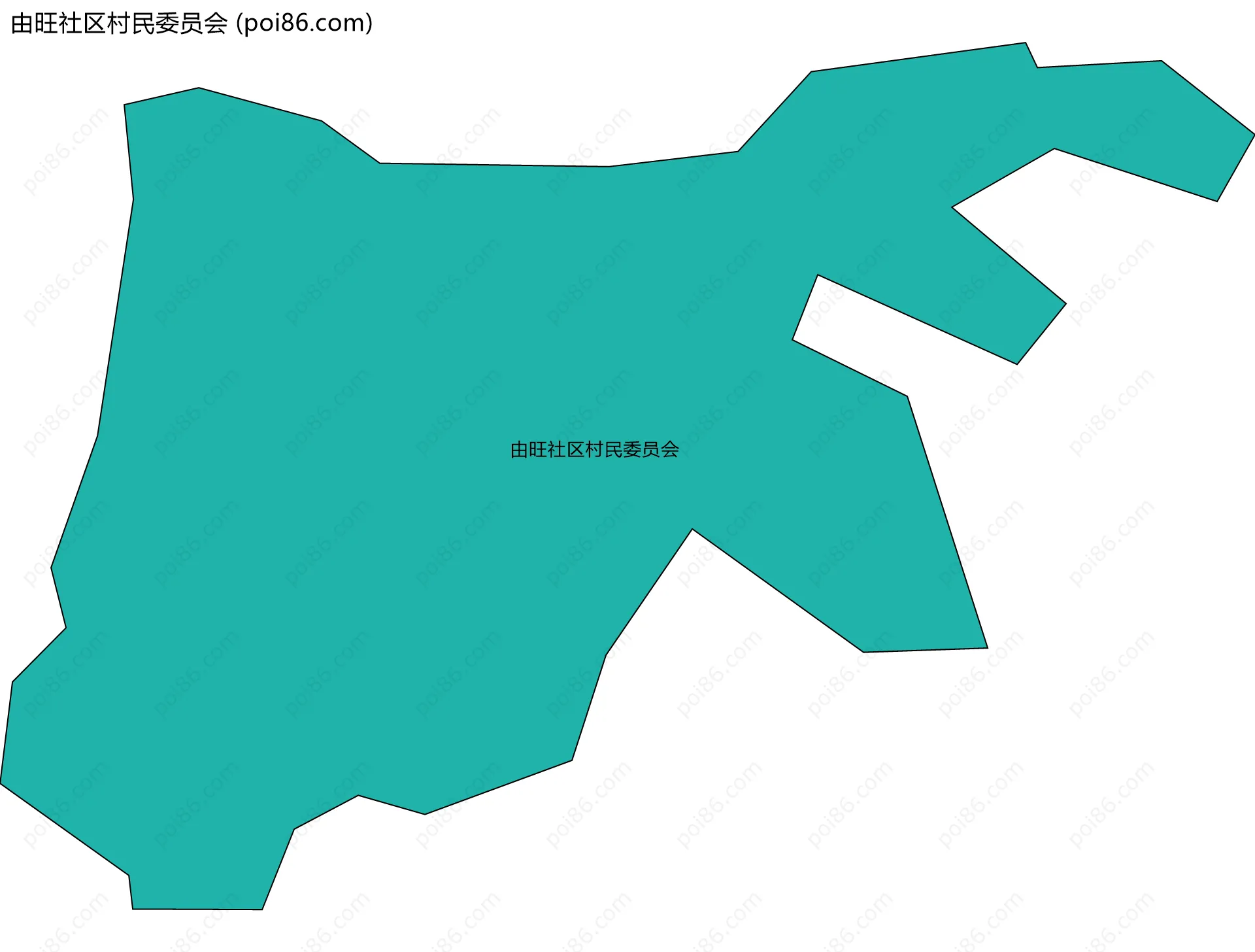 由旺社区村民委员会边界地图