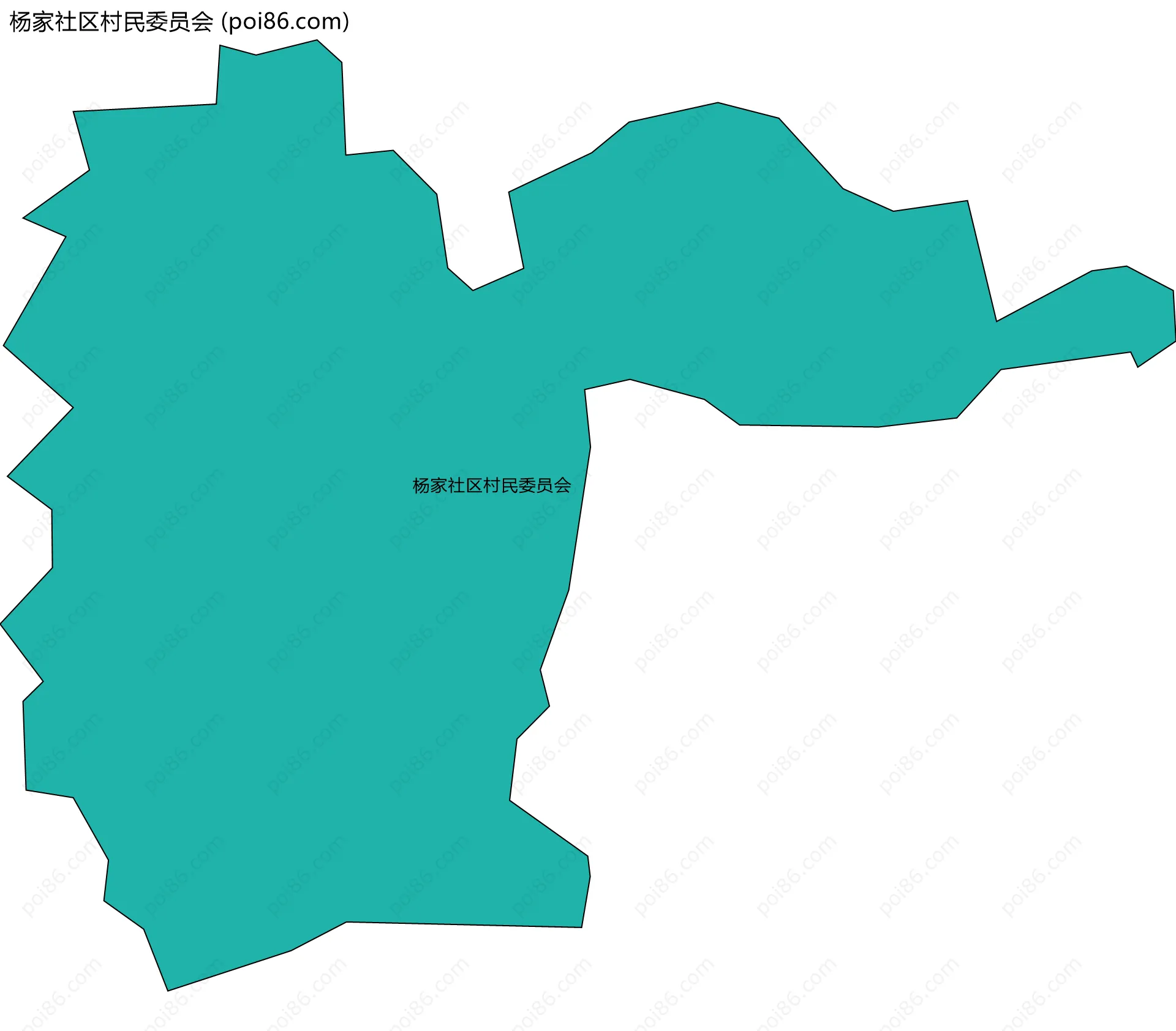 杨家社区村民委员会边界地图