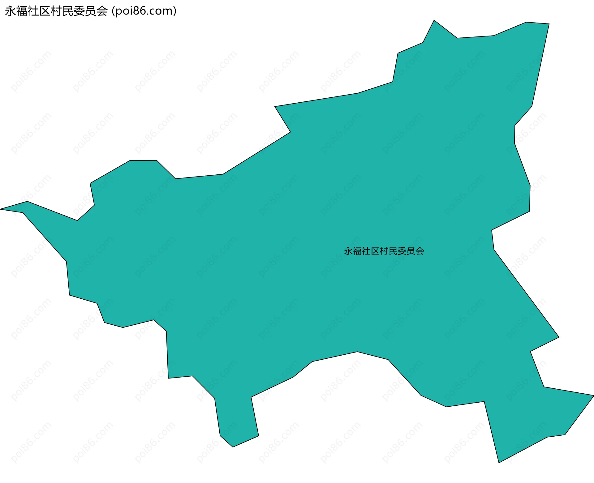 永福社区村民委员会边界地图