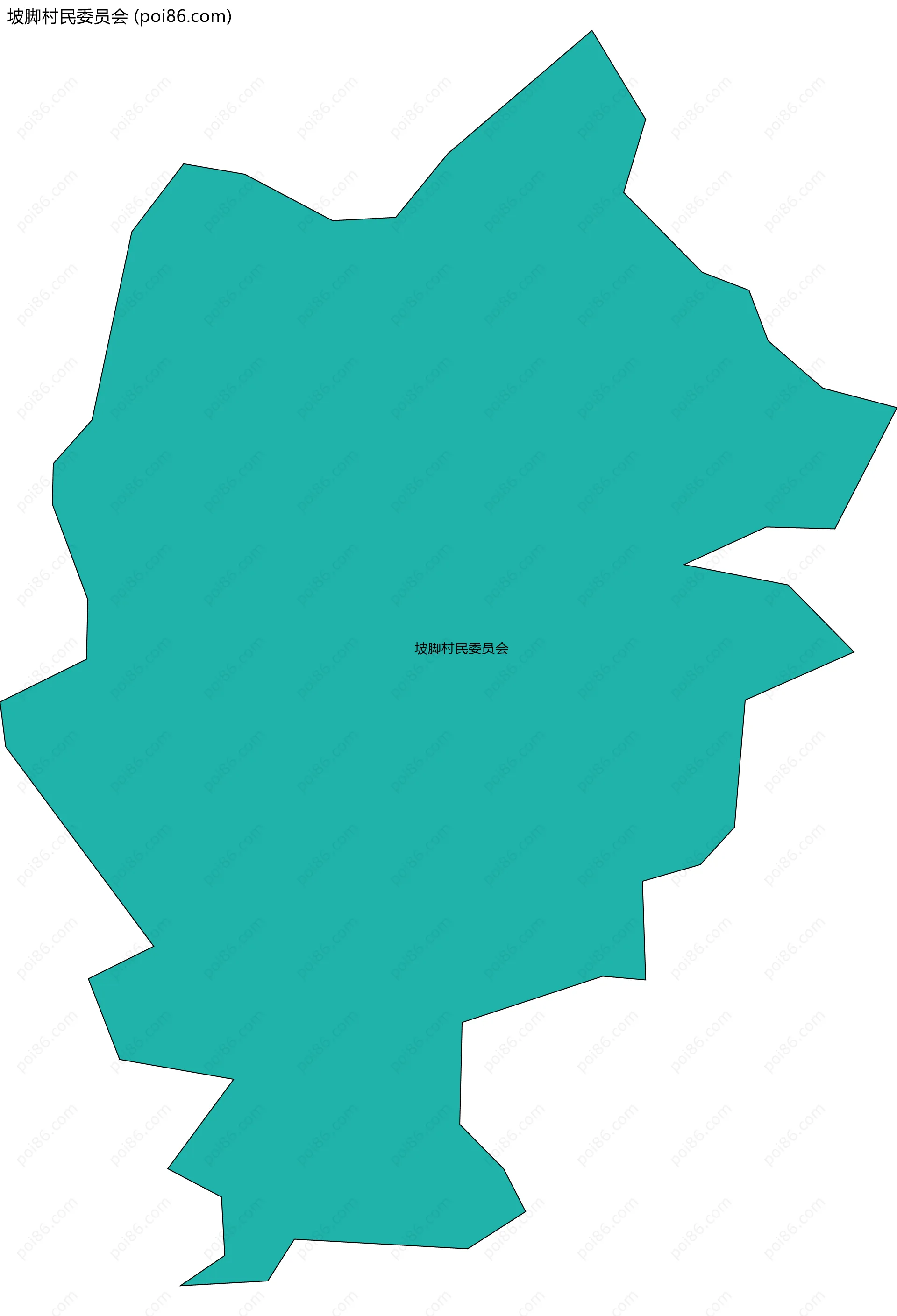 坡脚村民委员会边界地图