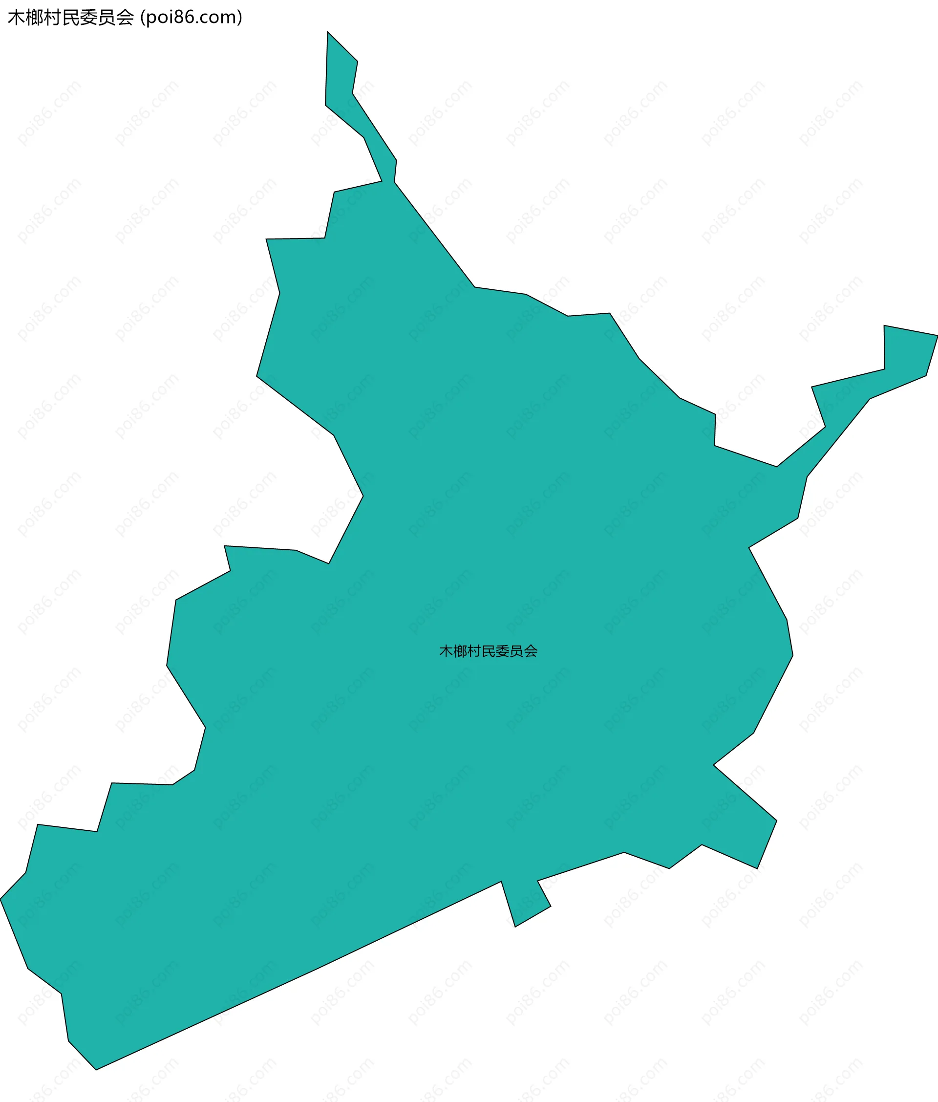 木榔村民委员会边界地图