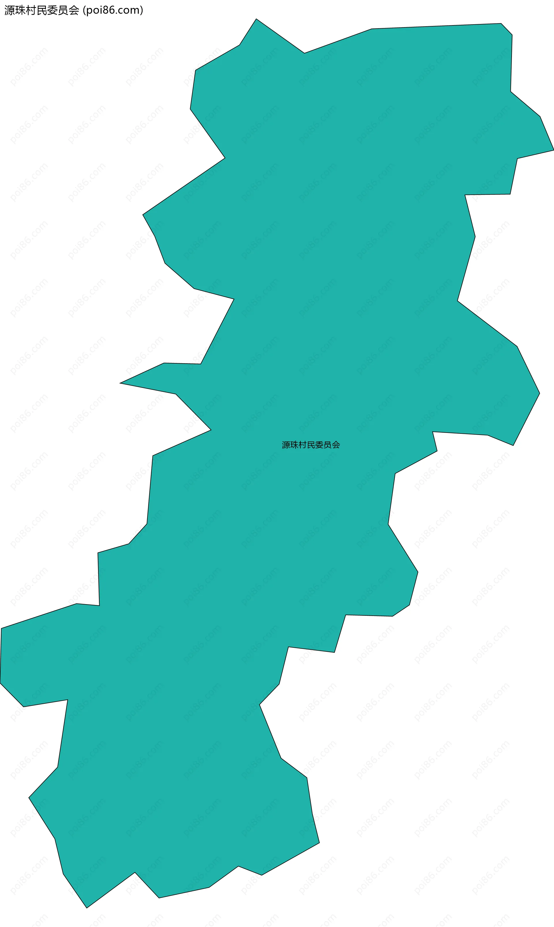 源珠村民委员会边界地图