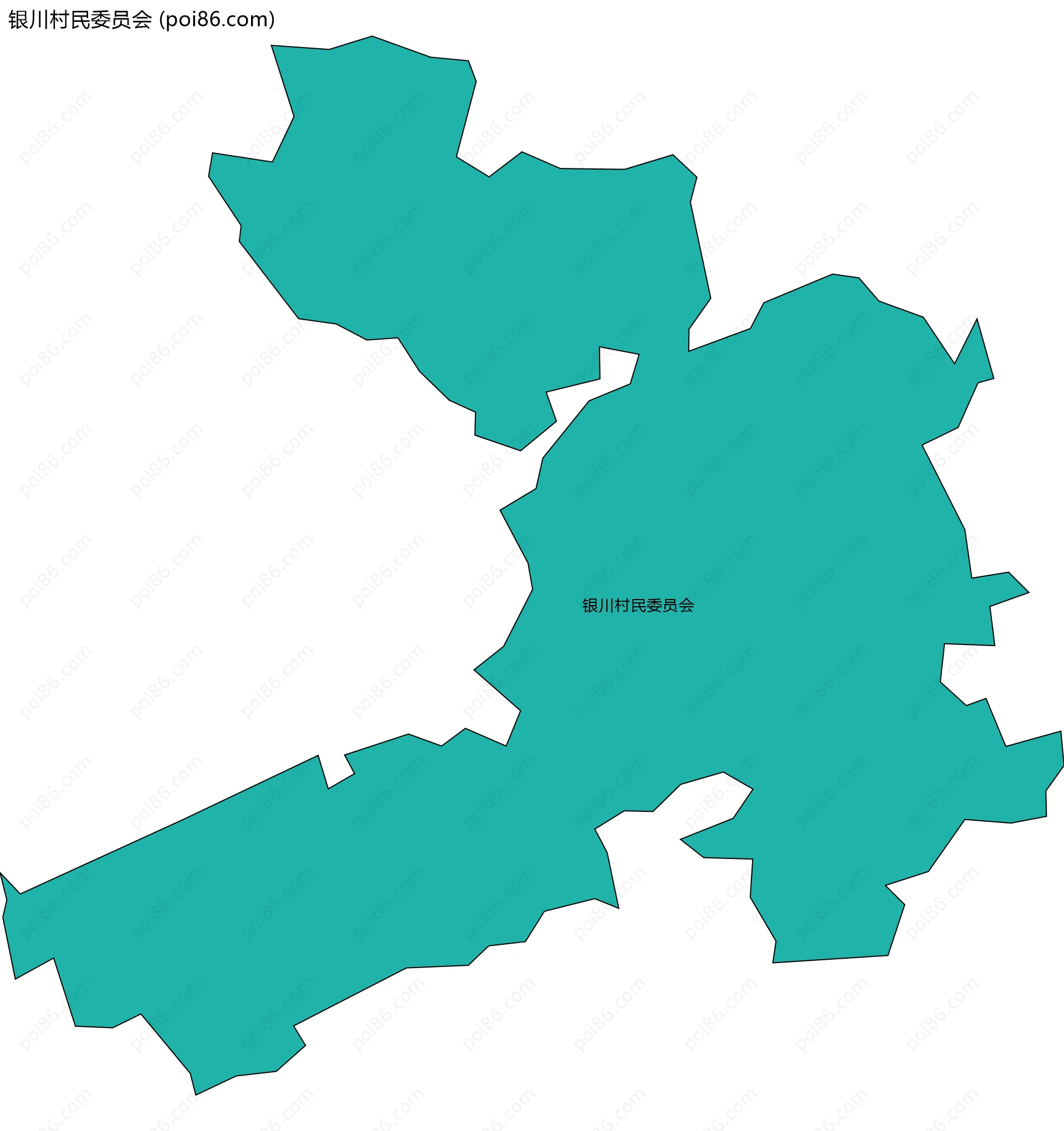 银川村民委员会边界地图