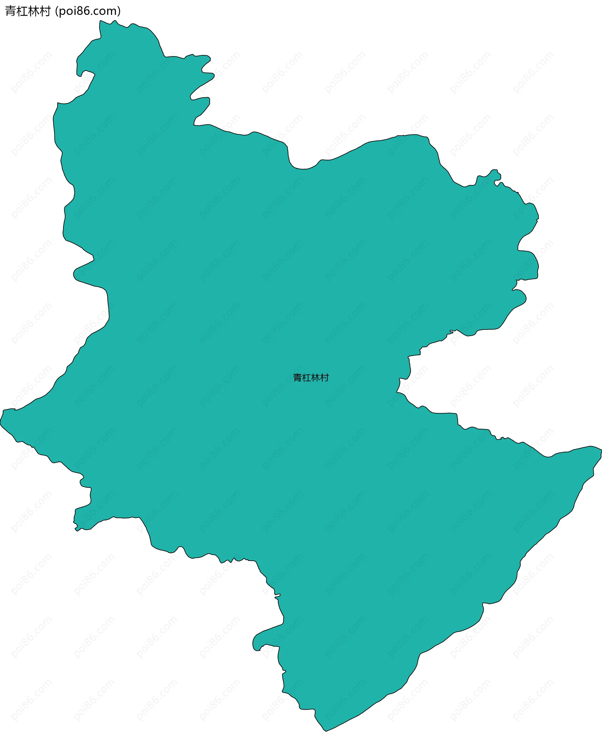 青杠林村边界地图