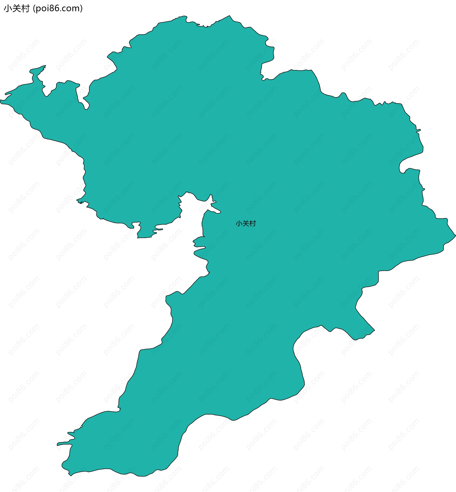 小关村边界地图