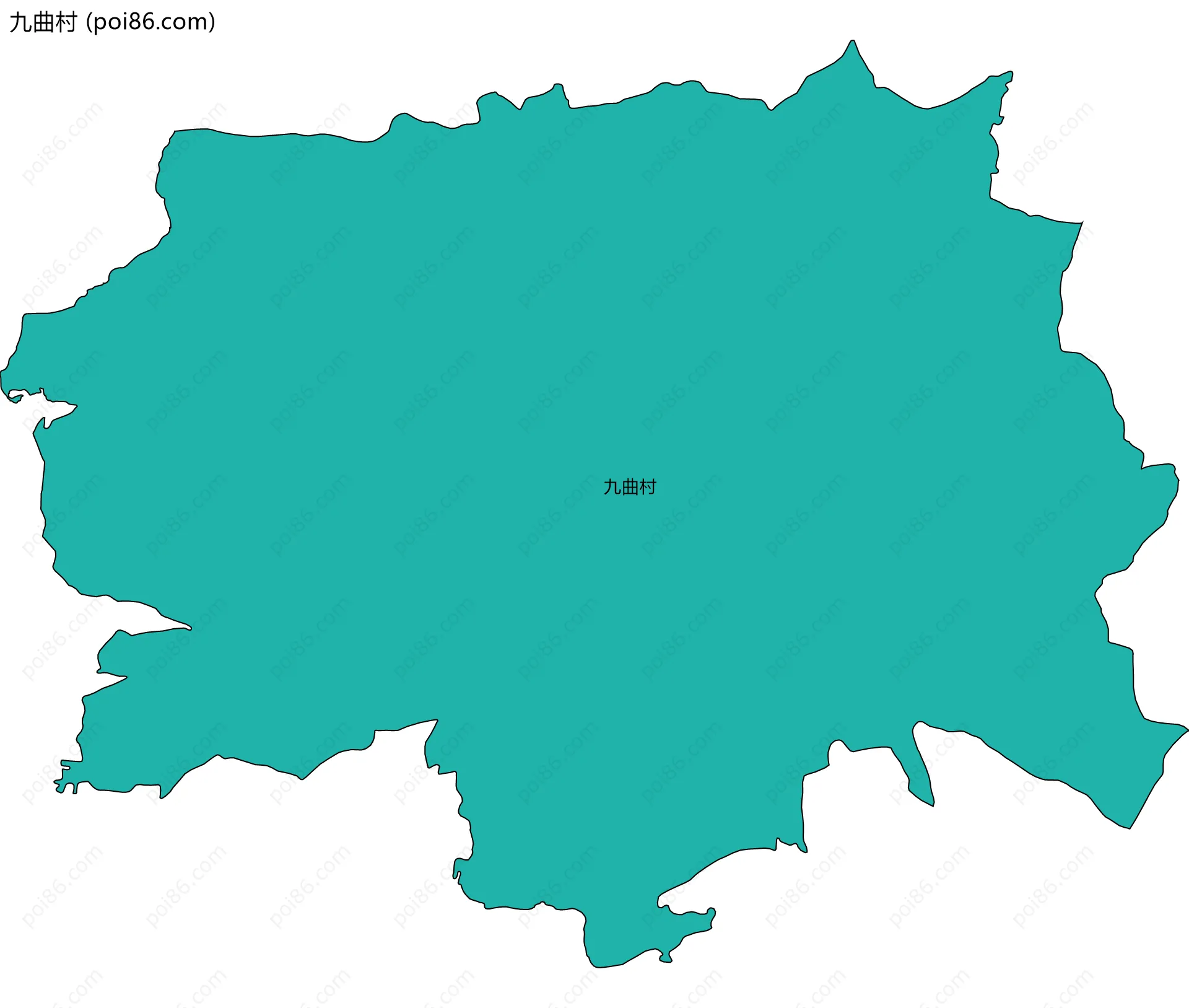 九曲村边界地图