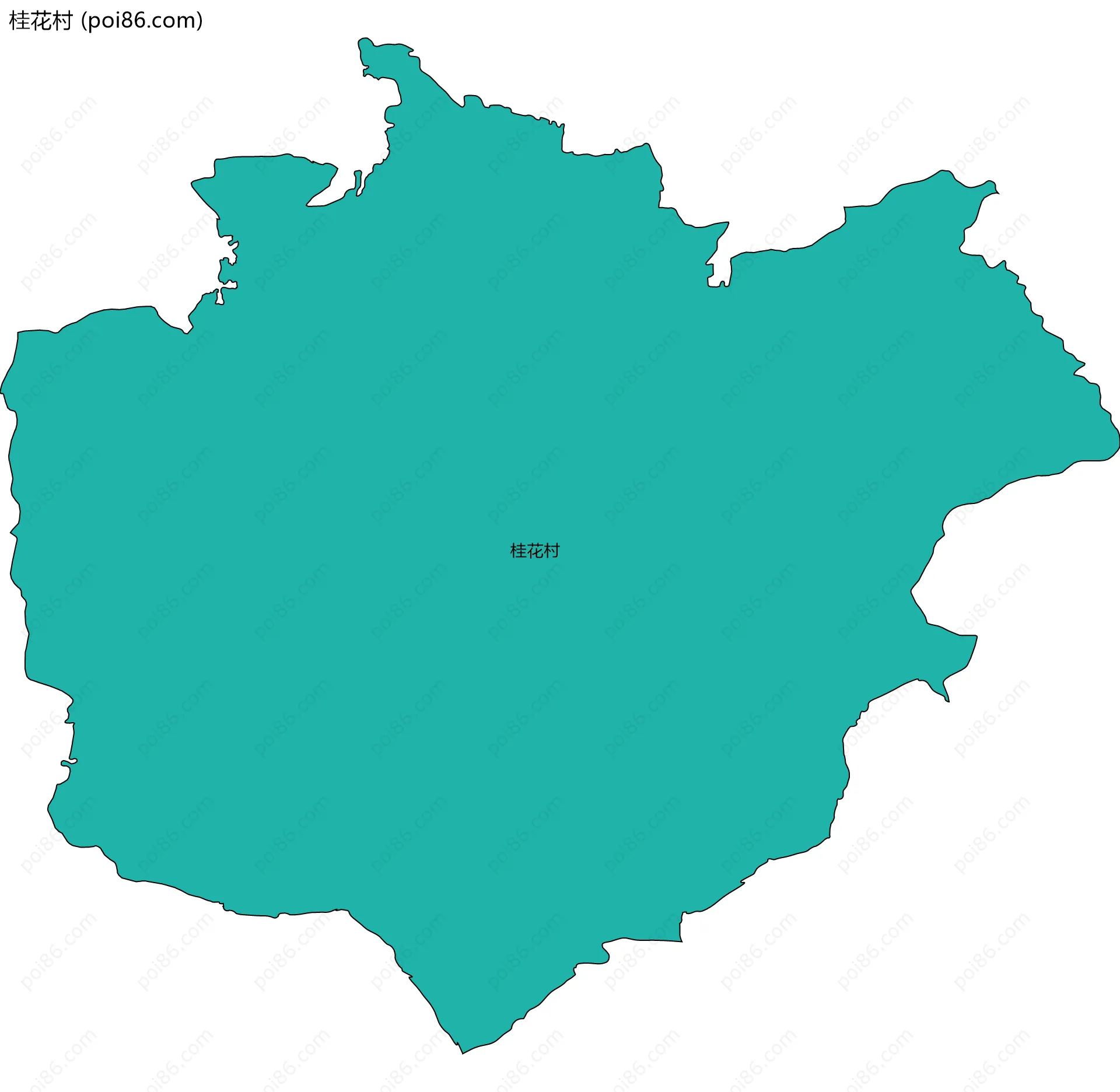 桂花村边界地图