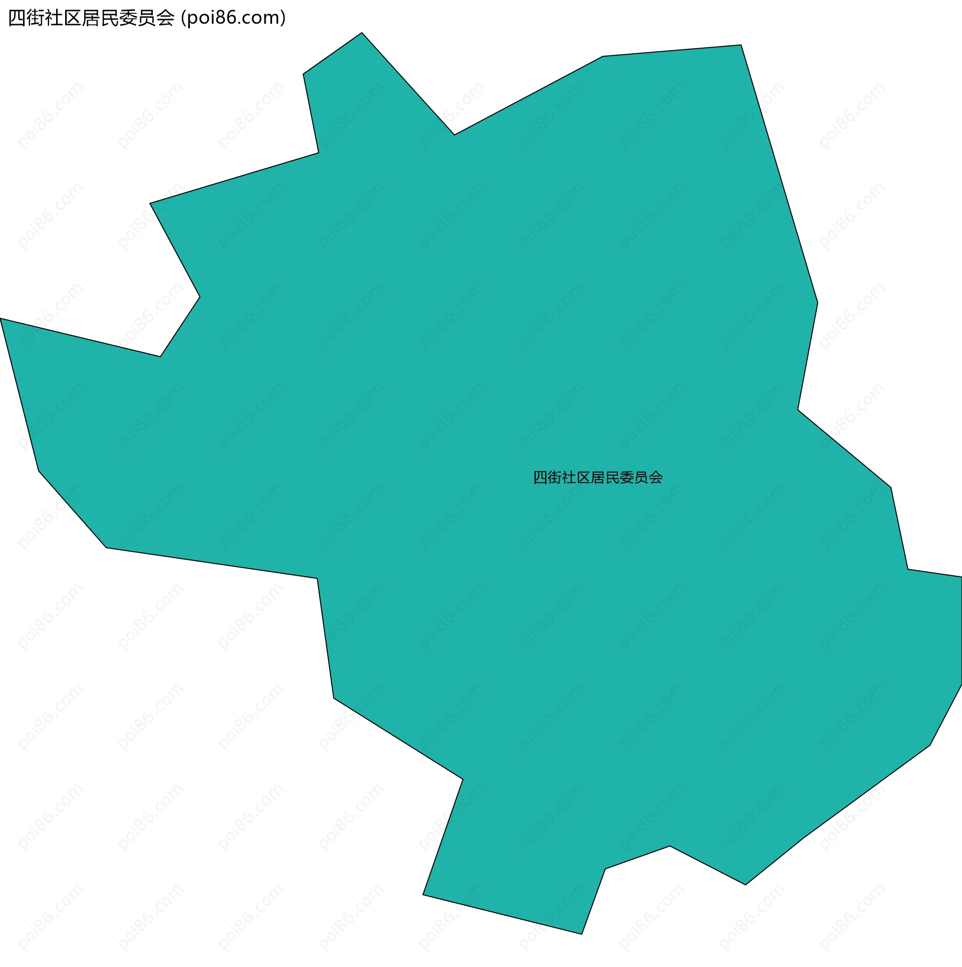 四街社区居民委员会边界地图