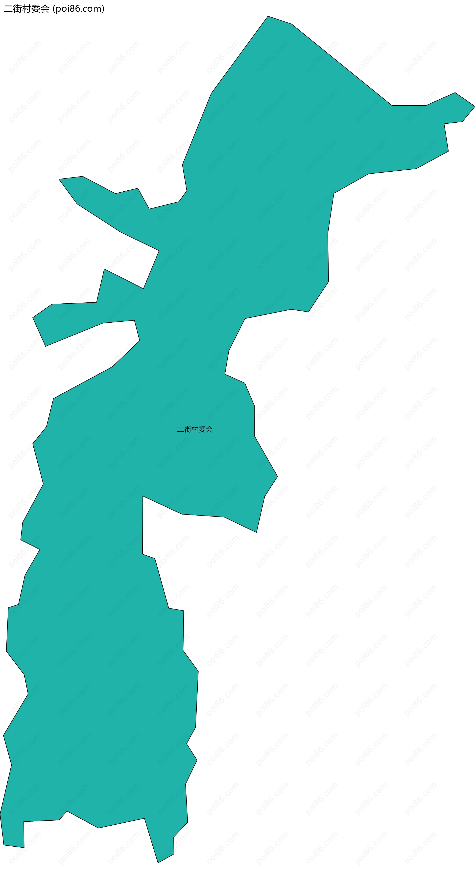 二街村委会边界地图