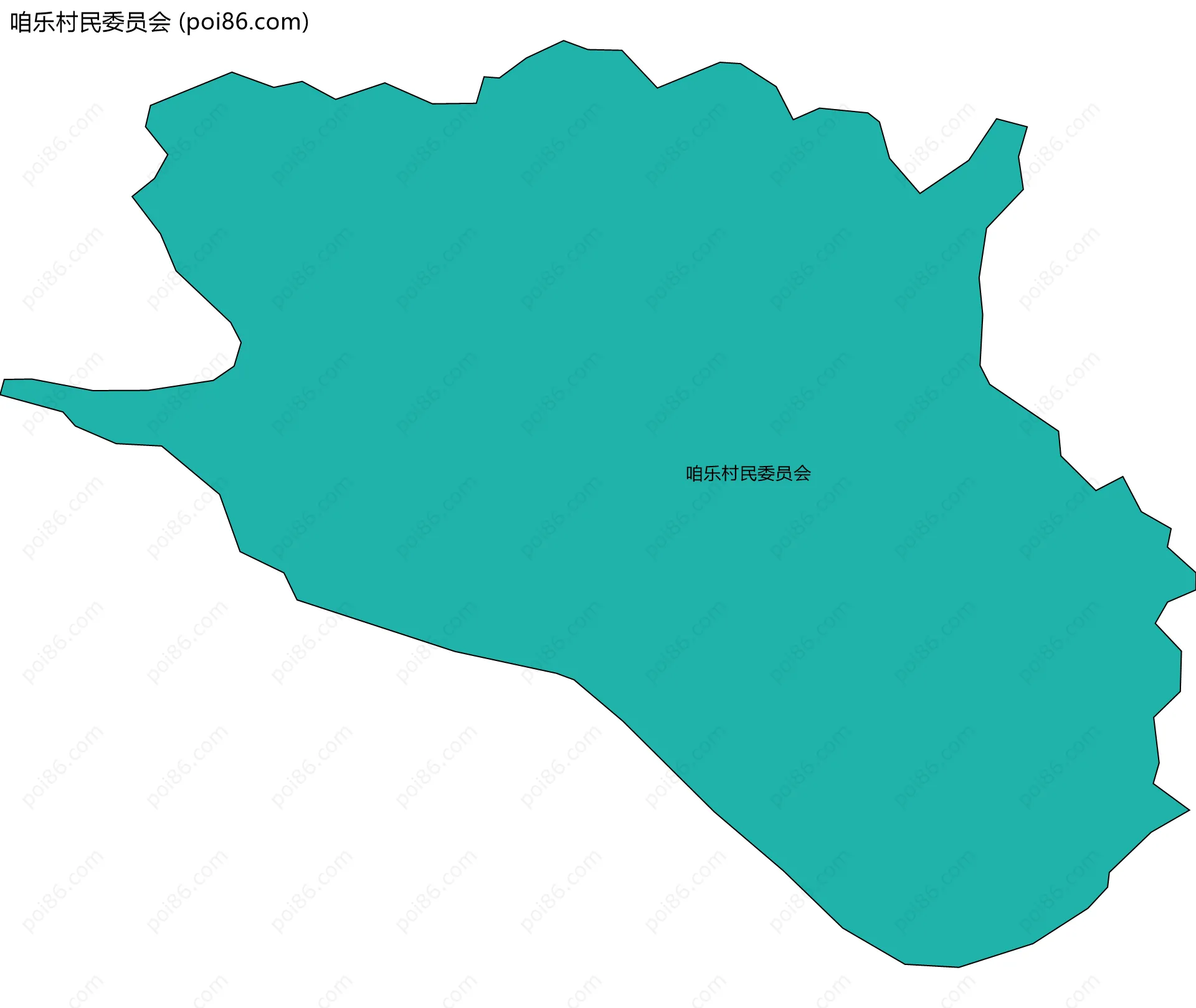 咱乐村民委员会边界地图