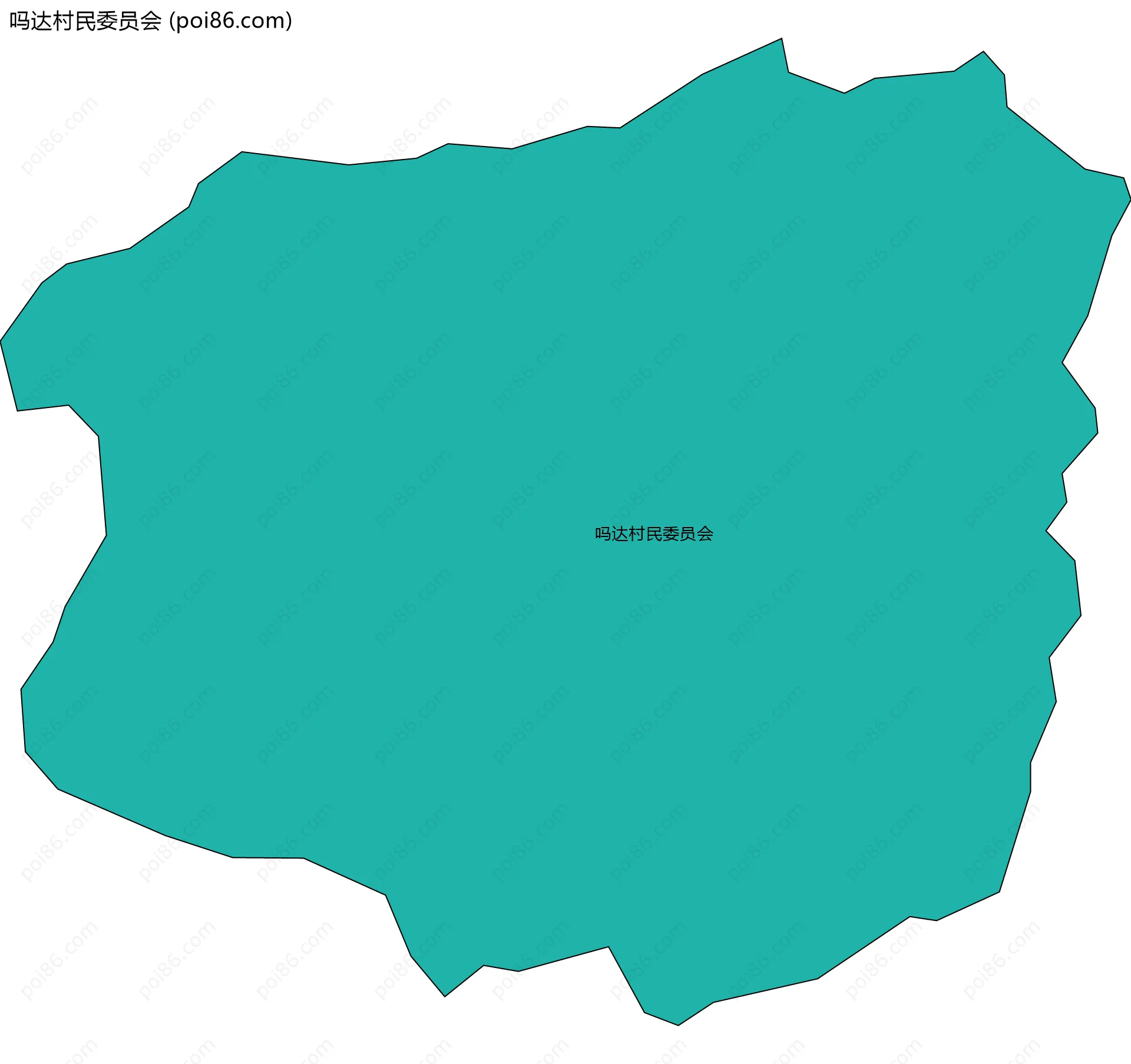 吗达村民委员会边界地图