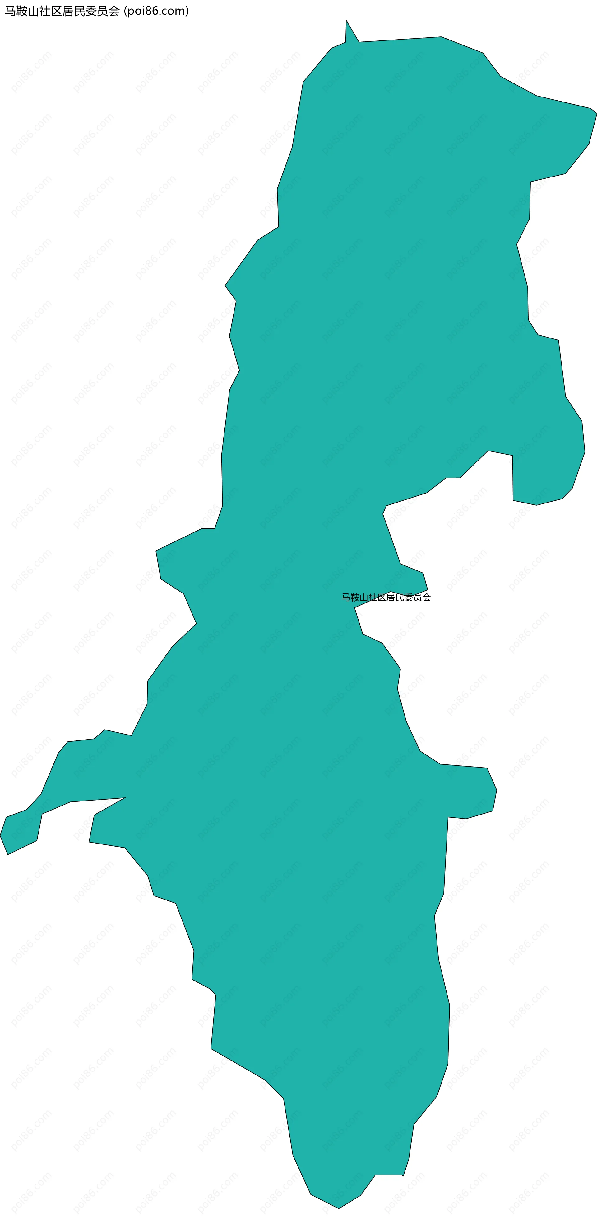 马鞍山社区居民委员会边界地图