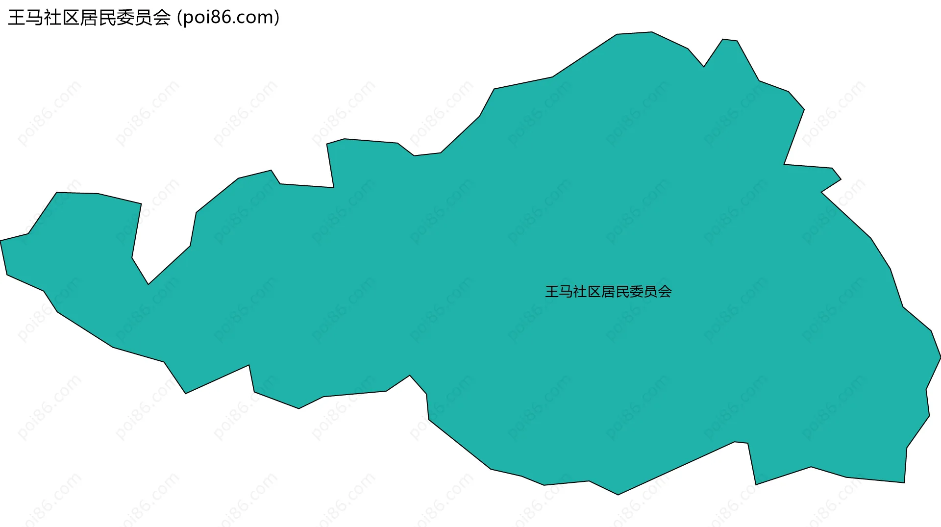 王马社区居民委员会边界地图