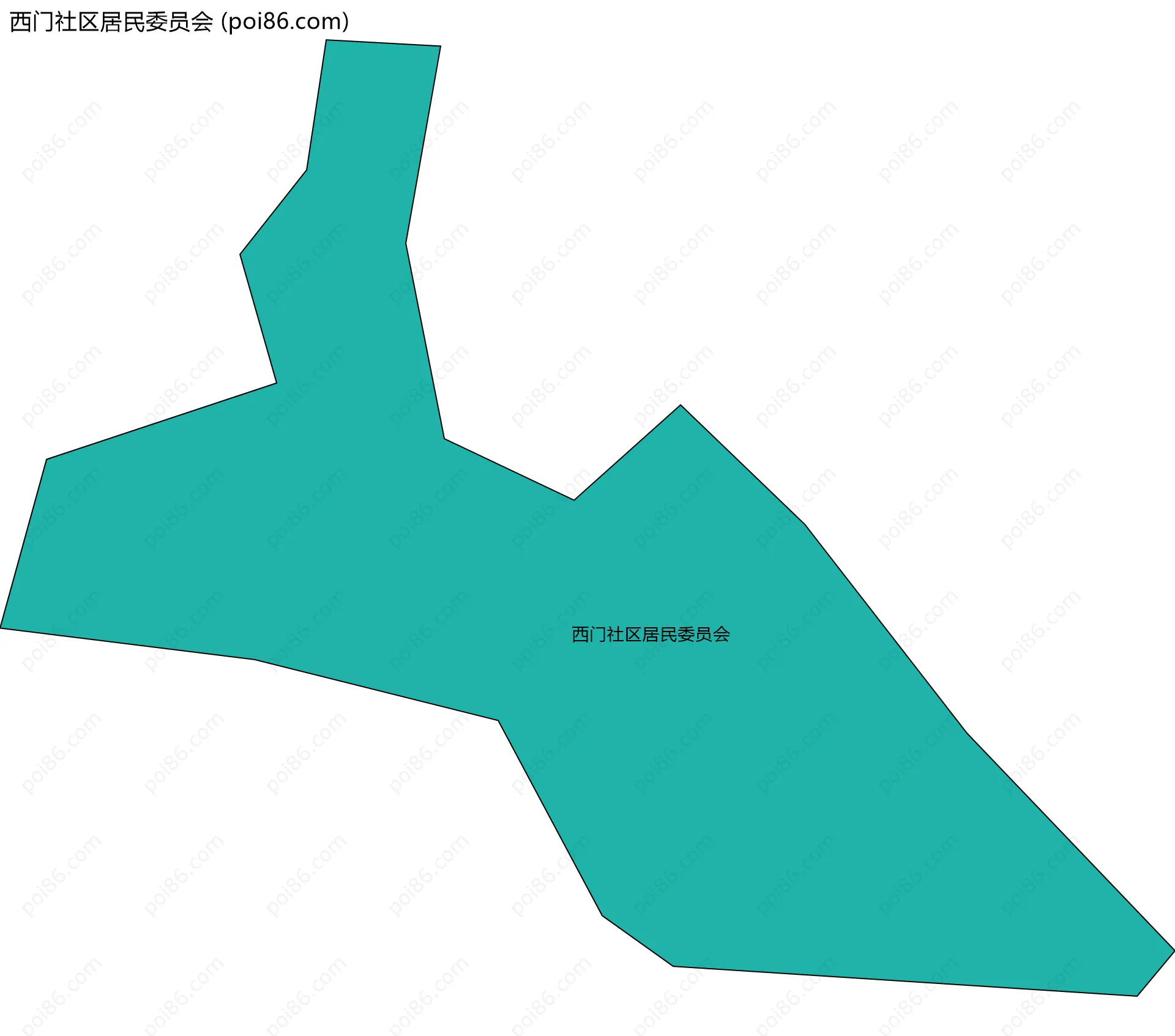 西门社区居民委员会边界地图