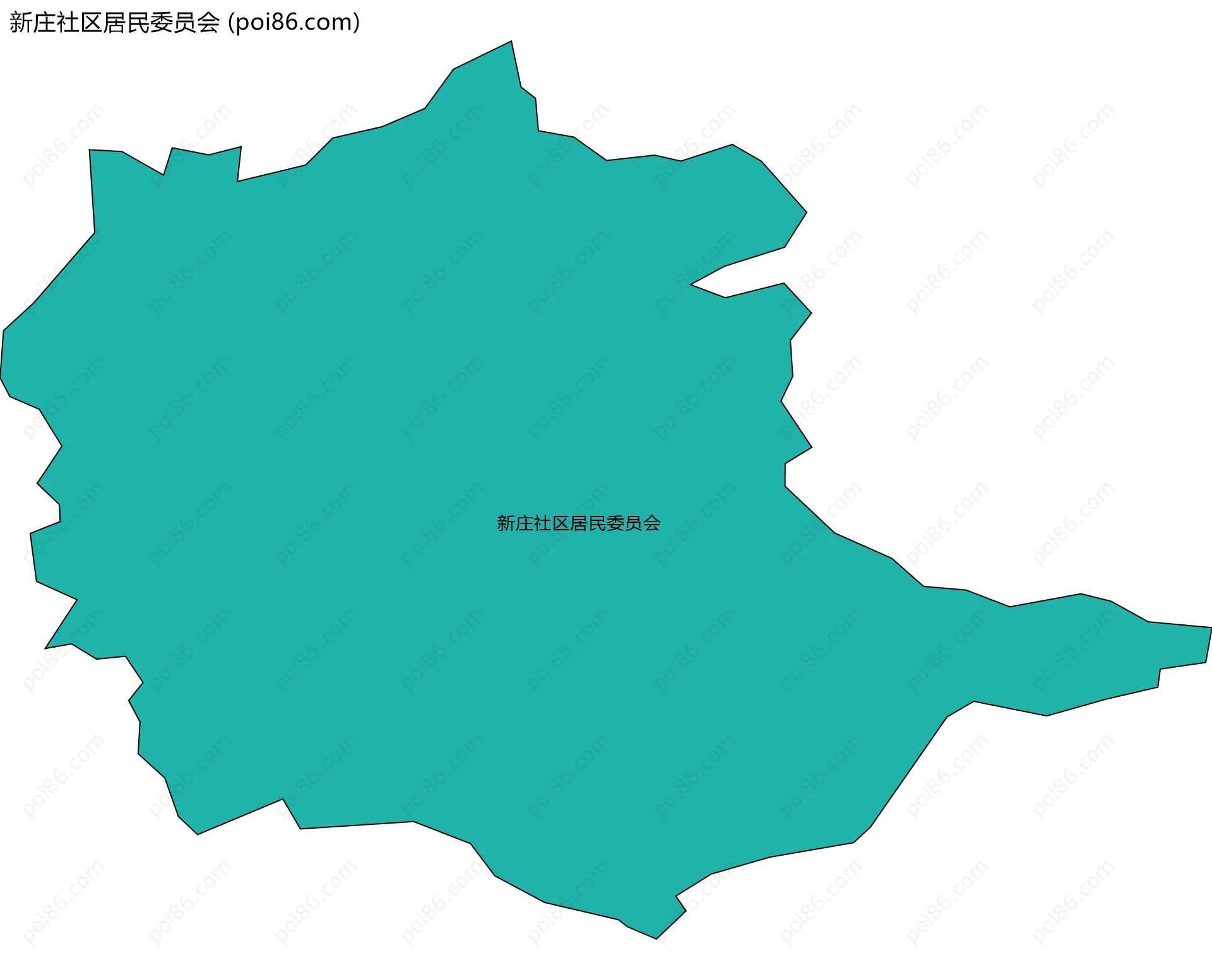 新庄社区居民委员会边界地图