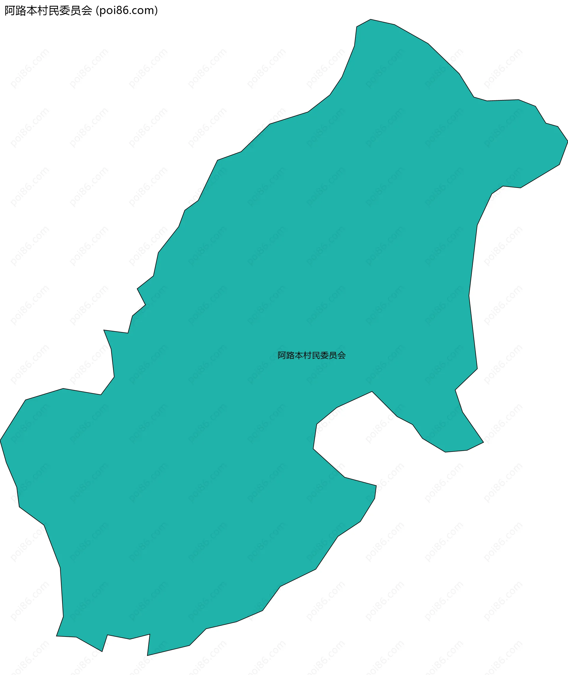 阿路本村民委员会边界地图