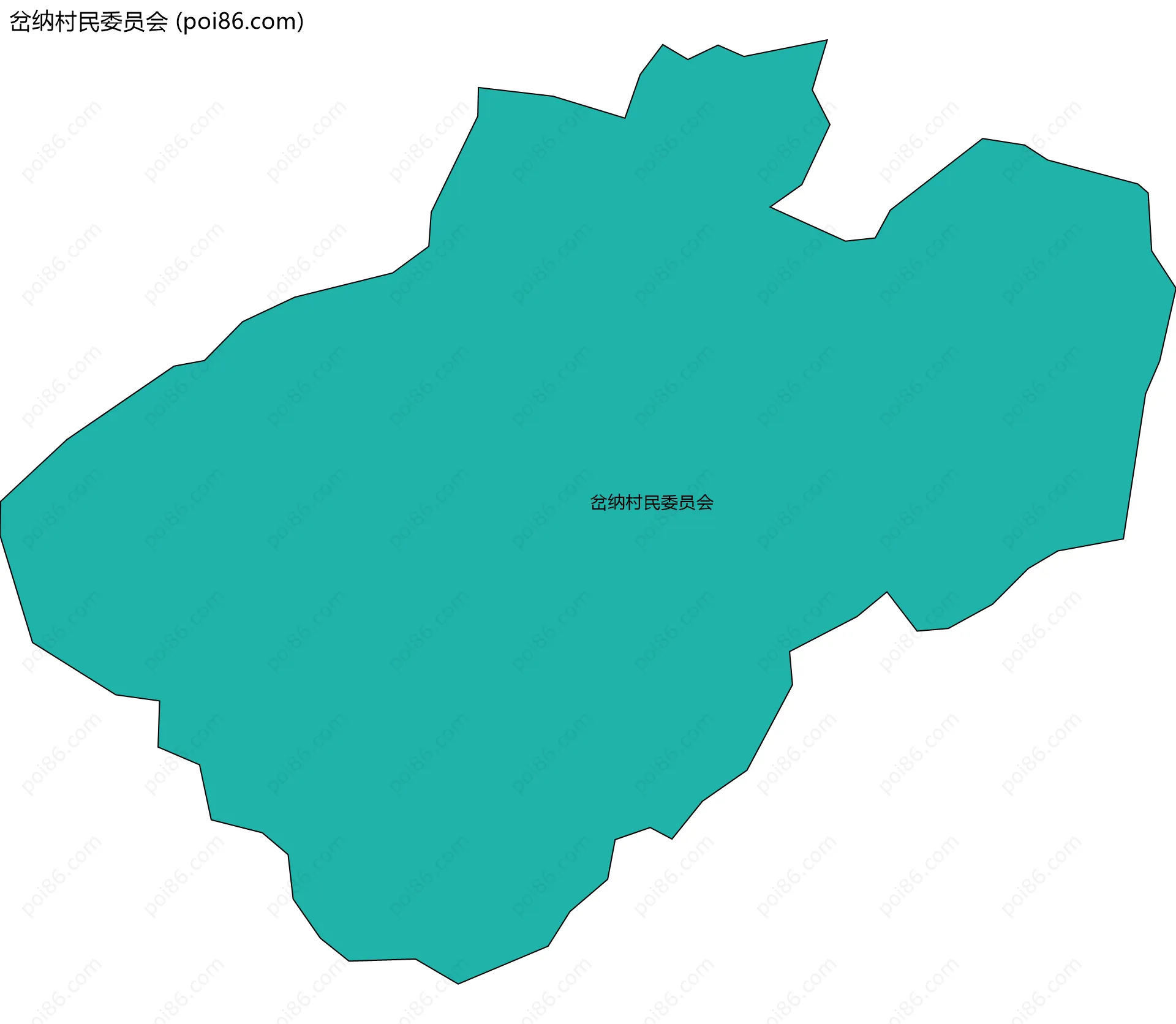岔纳村民委员会边界地图