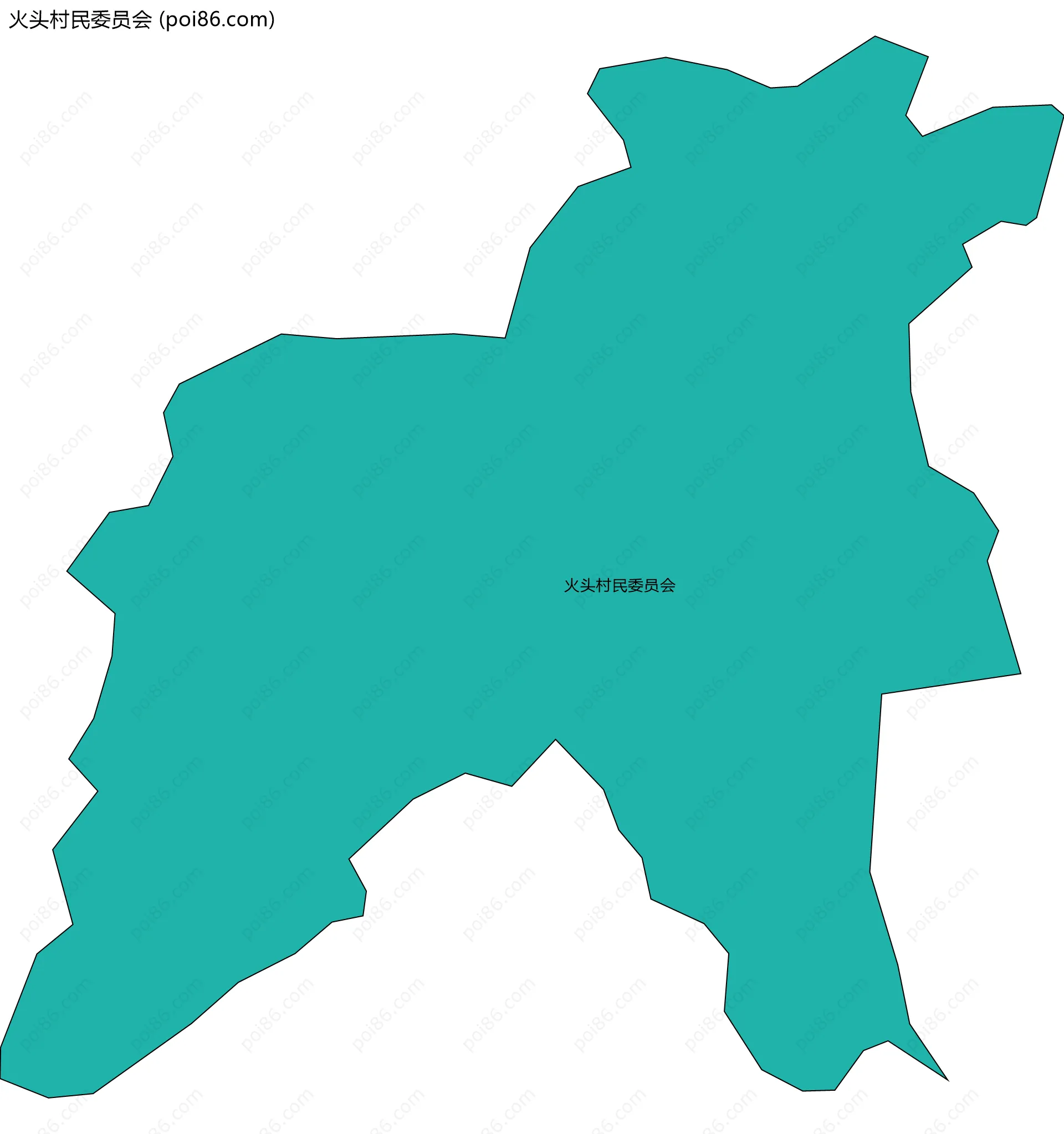 火头村民委员会边界地图