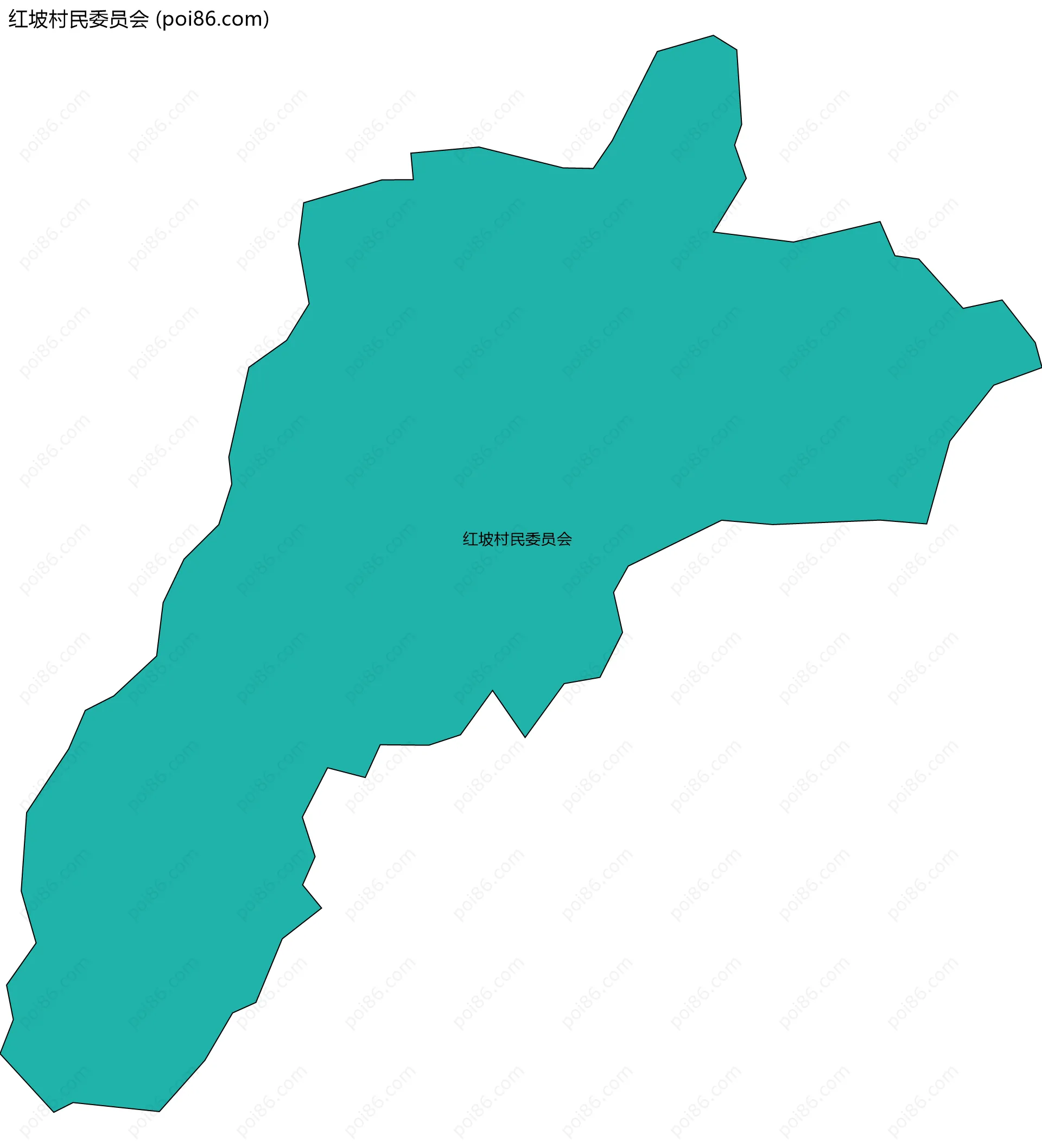 红坡村民委员会边界地图