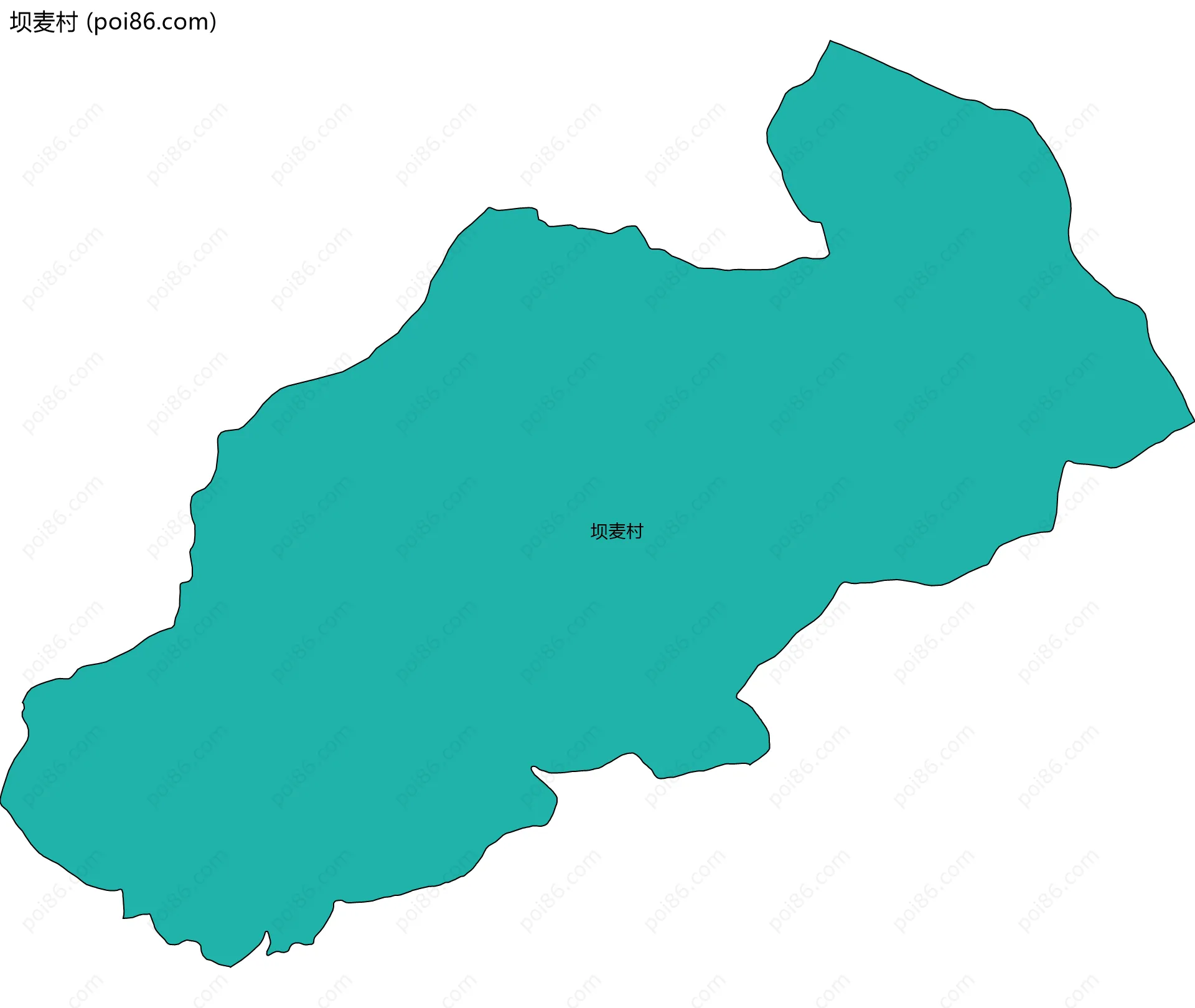 坝麦村边界地图