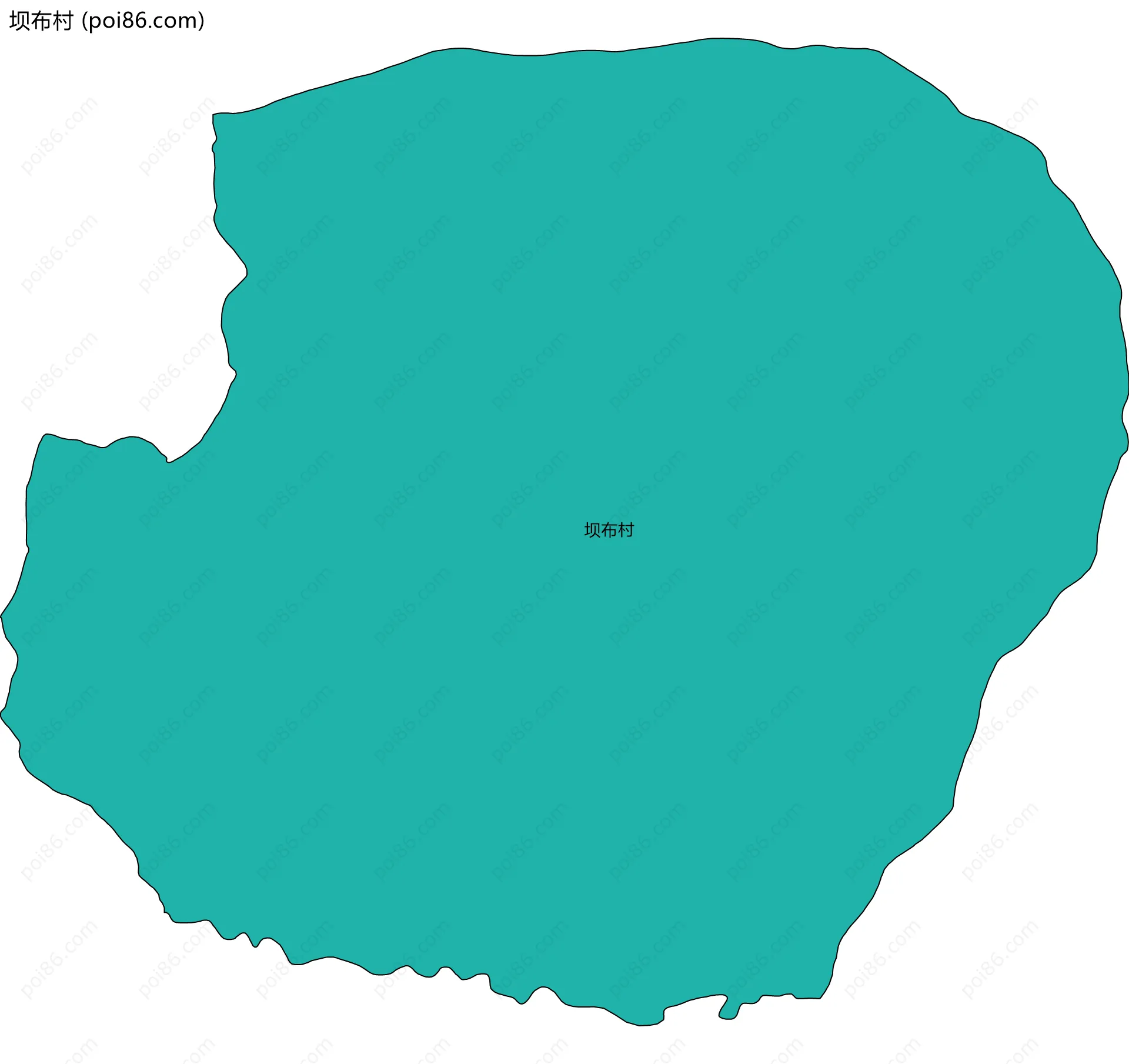 坝布村边界地图