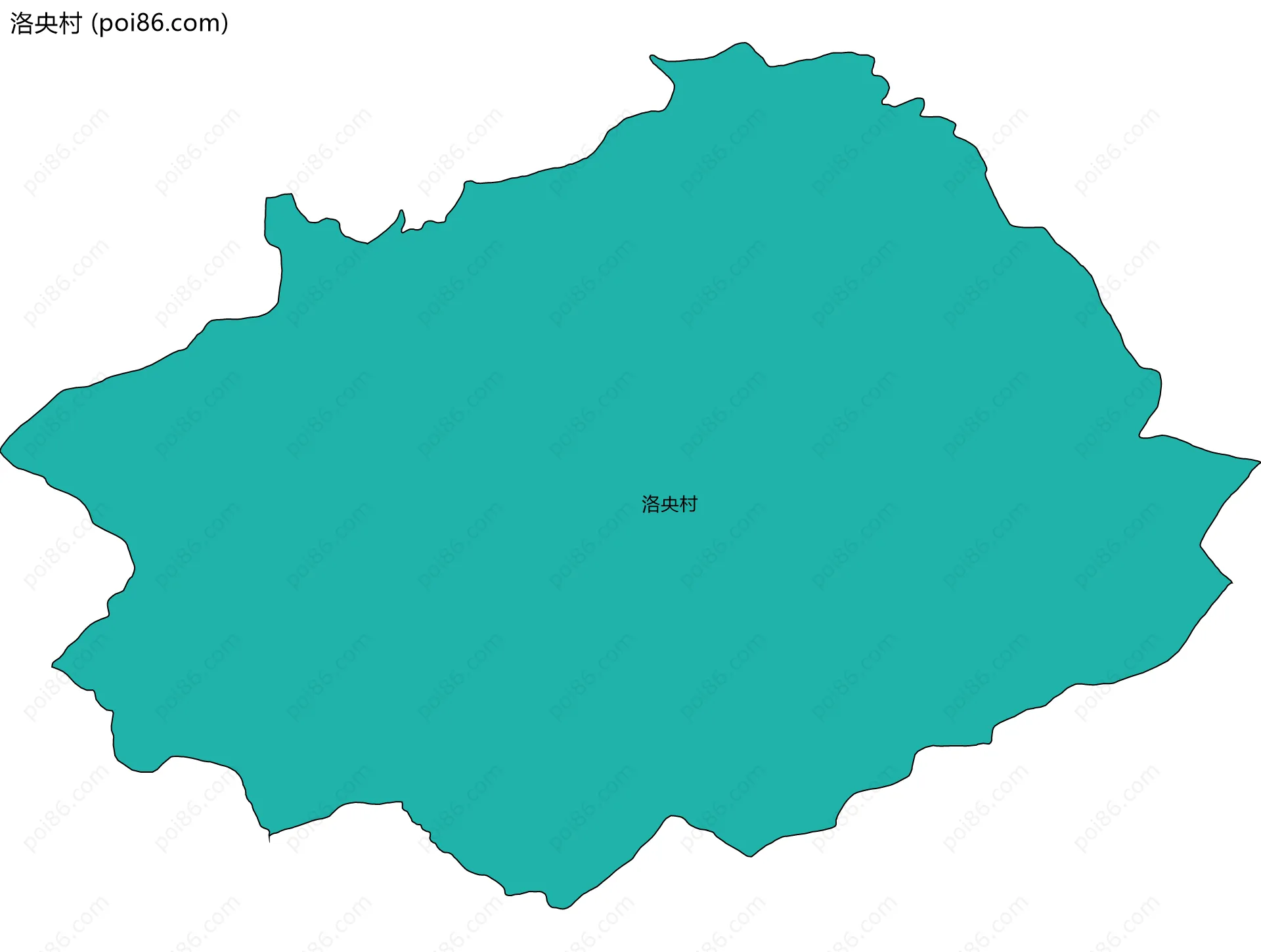 洛央村边界地图